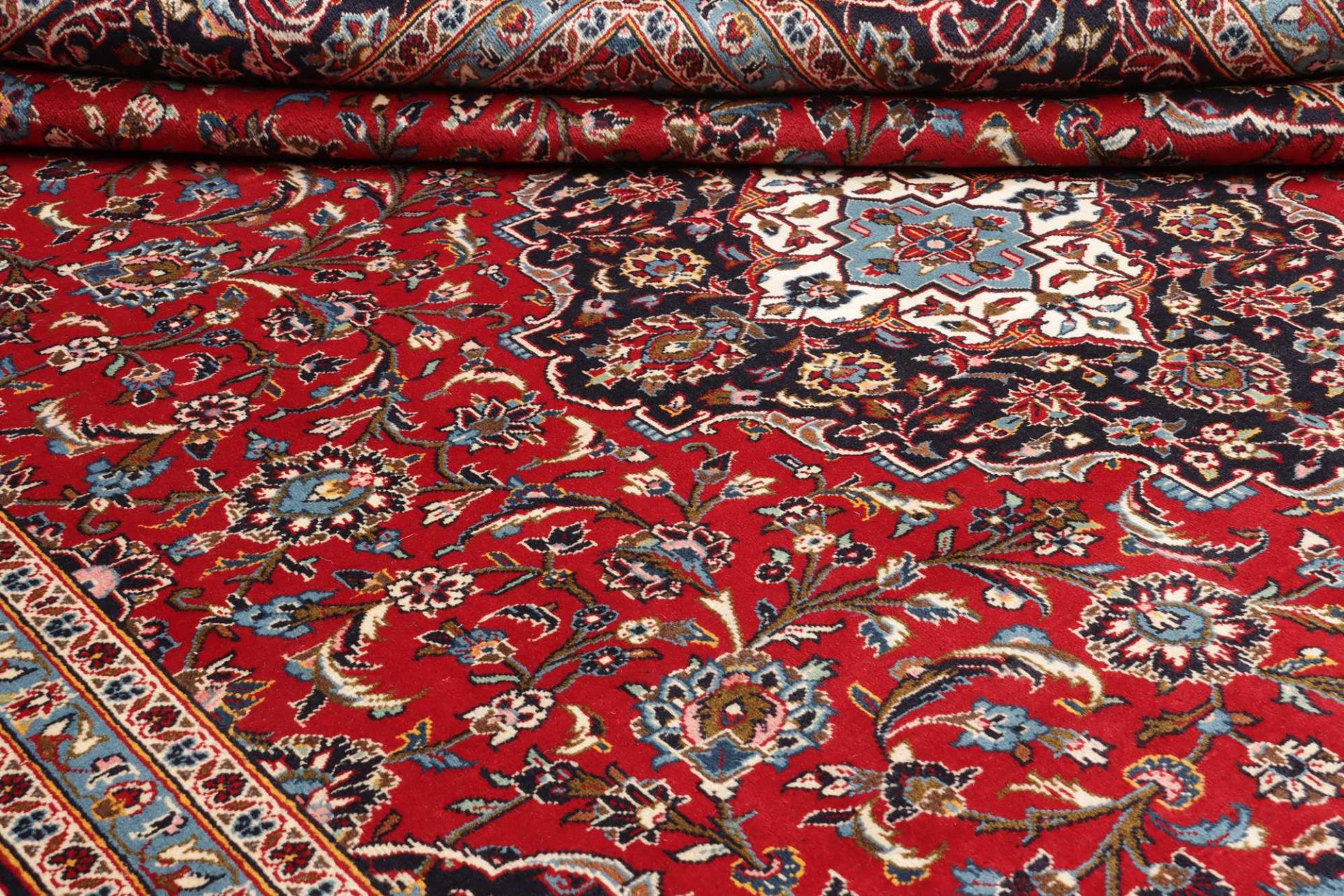 Handgeknüpfter Kashan Perserteppich 294 × 401 cm