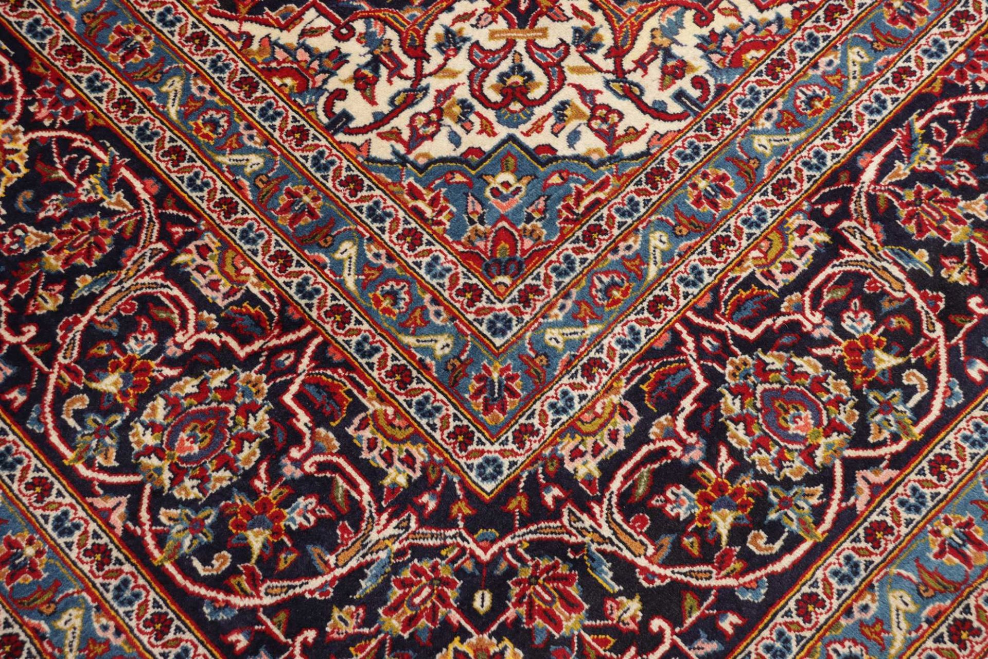 Handgeknüpfter Kashan Perserteppich, 301 × 399 cm, Wolle