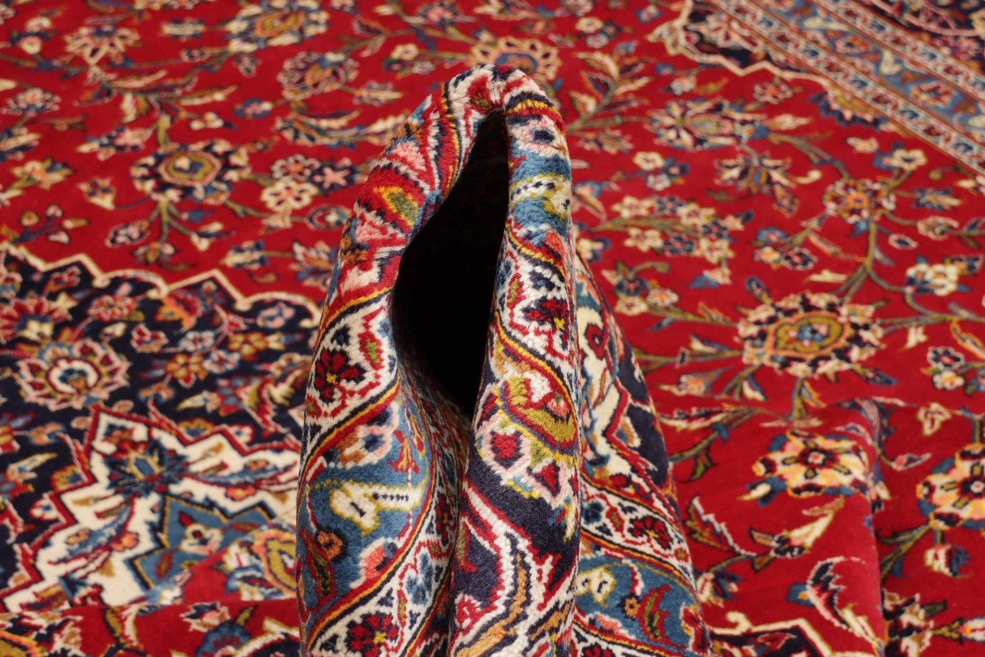Handgeknüpfter Kashan Perserteppich, 301 × 399 cm, Wolle