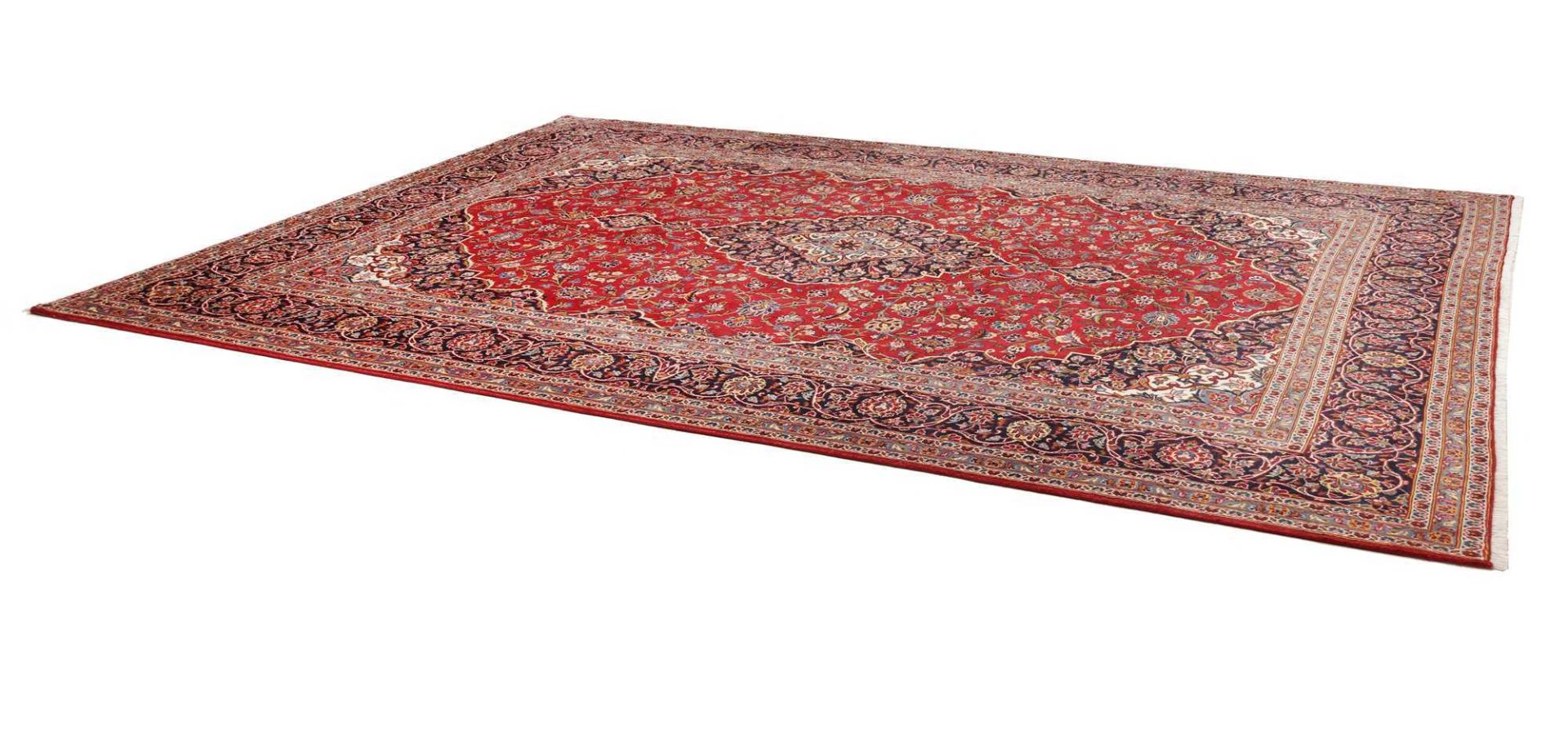 Handgeknüpfter Kashan Perserteppich, 296 × 399 cm, Wolle