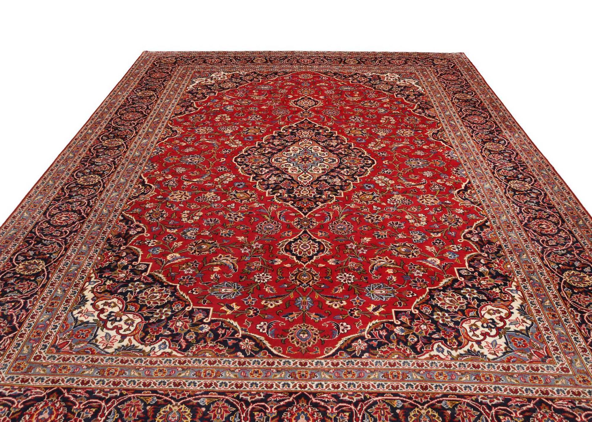 Handgeknüpfter Kashan Perserteppich, 296 × 399 cm, Wolle