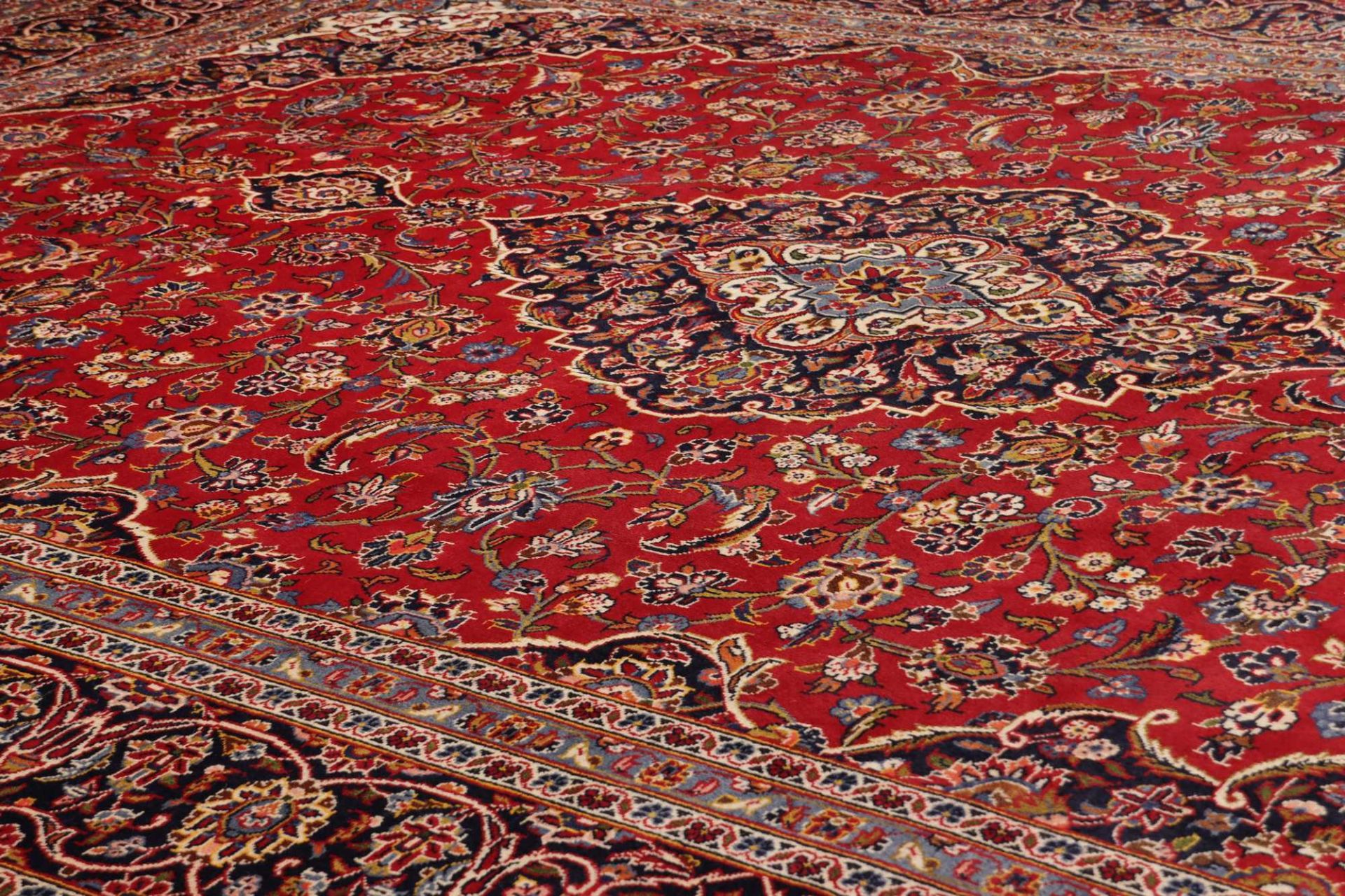Handgeknüpfter Kashan Perserteppich, 296 × 399 cm, Wolle