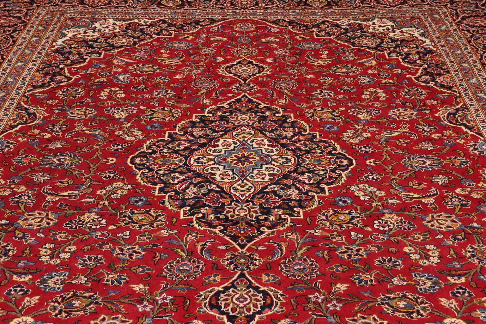 Handgeknüpfter Kashan Perserteppich, 296 × 399 cm, Wolle