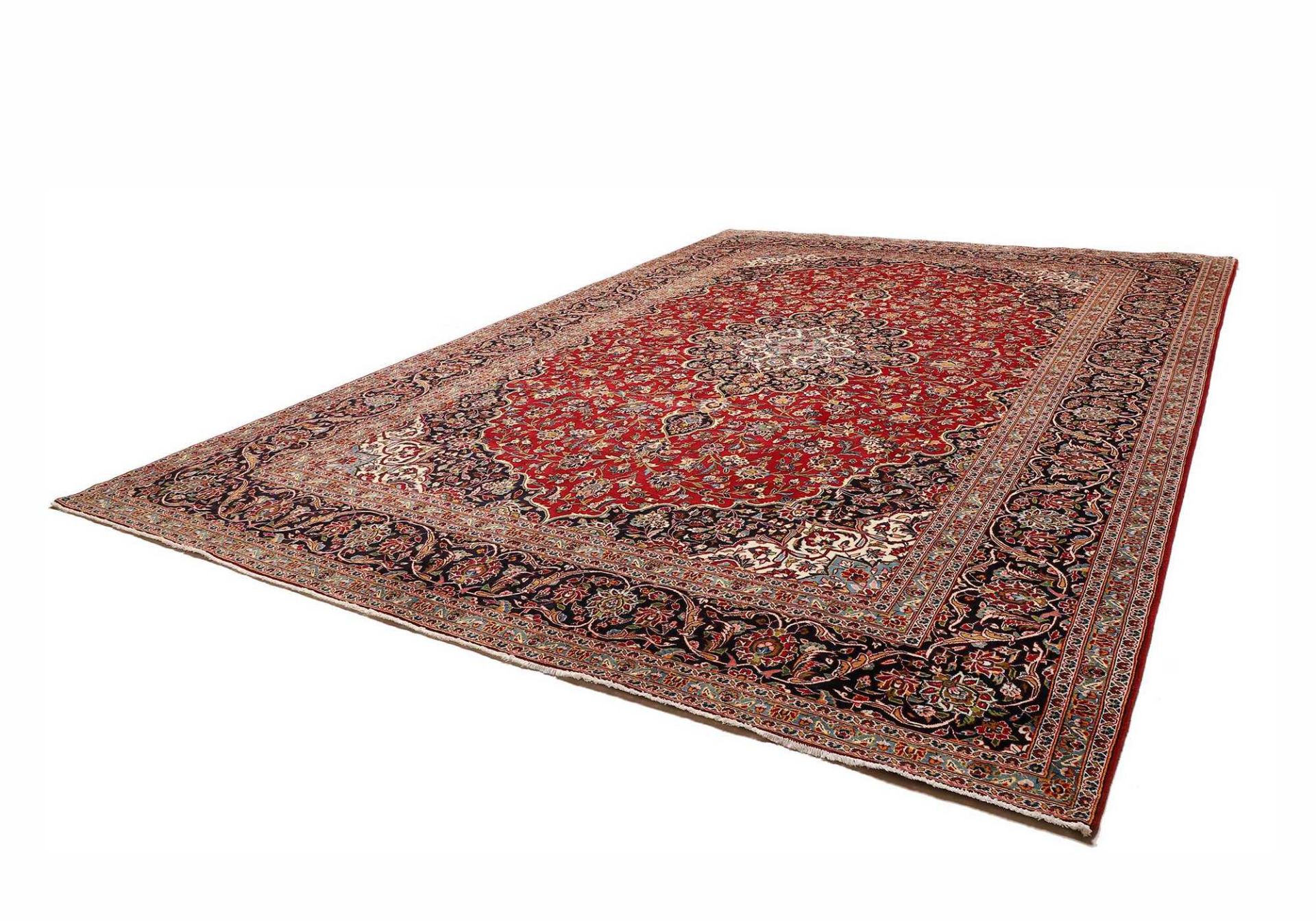 Handgeknüpfter Kashan Perserteppich, 307 × 426 cm, Wolle