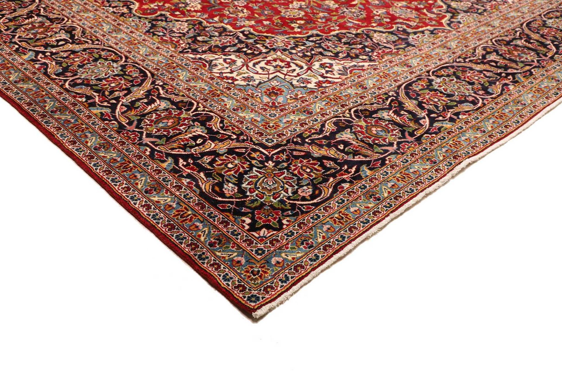 Handgeknüpfter Kashan Perserteppich, 307 × 426 cm, Wolle