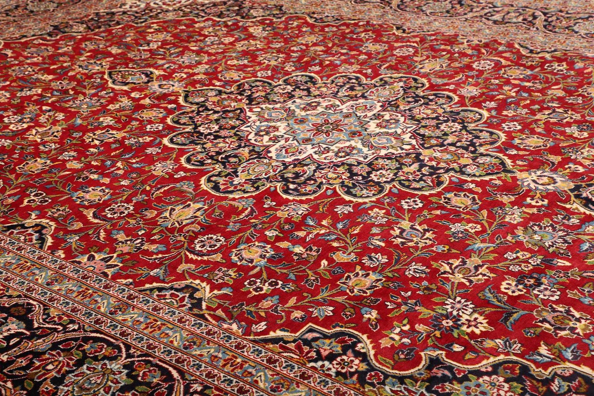 Handgeknüpfter Kashan Perserteppich, 307 × 426 cm, Wolle