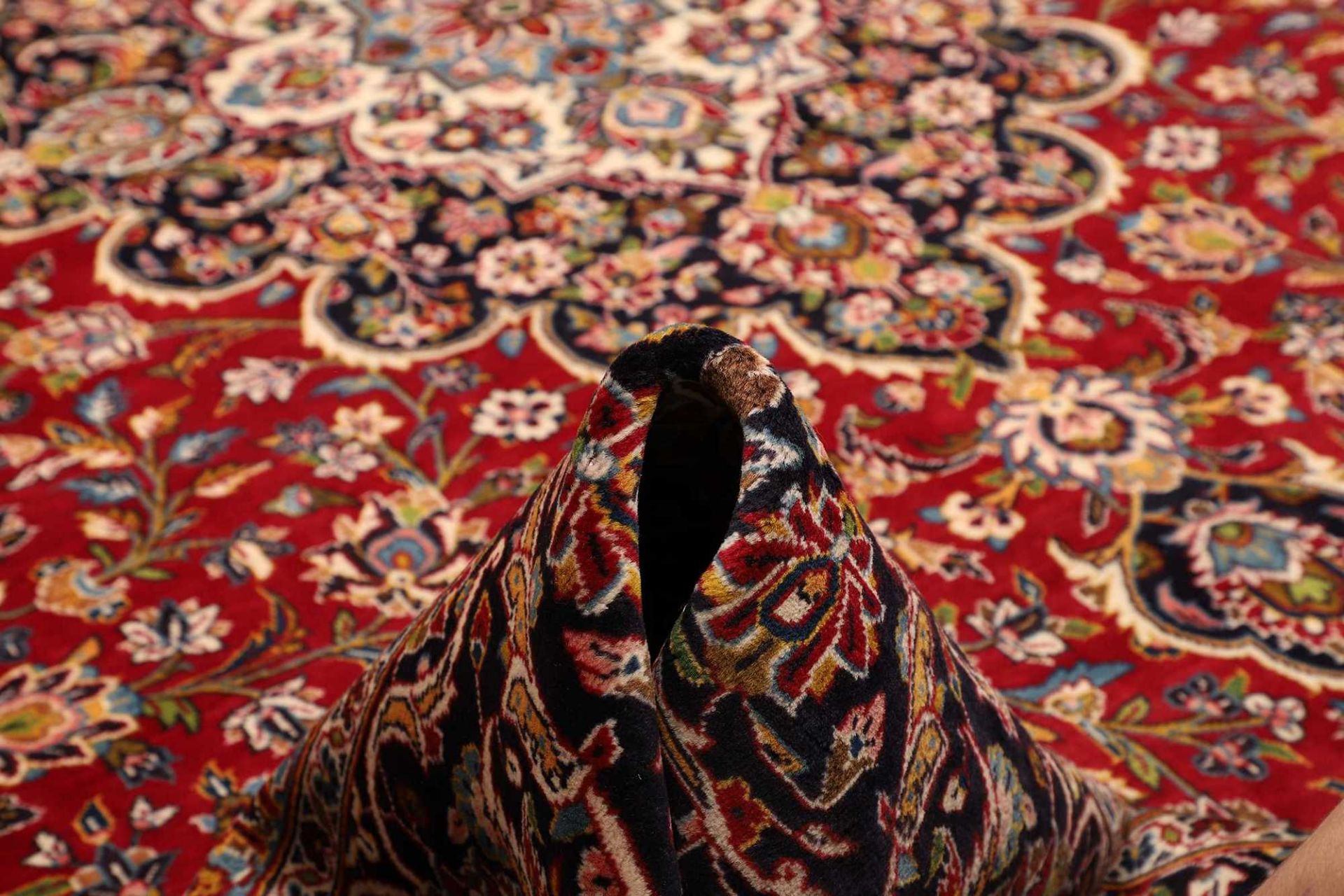 Handgeknüpfter Kashan Perserteppich, 307 × 426 cm, Wolle