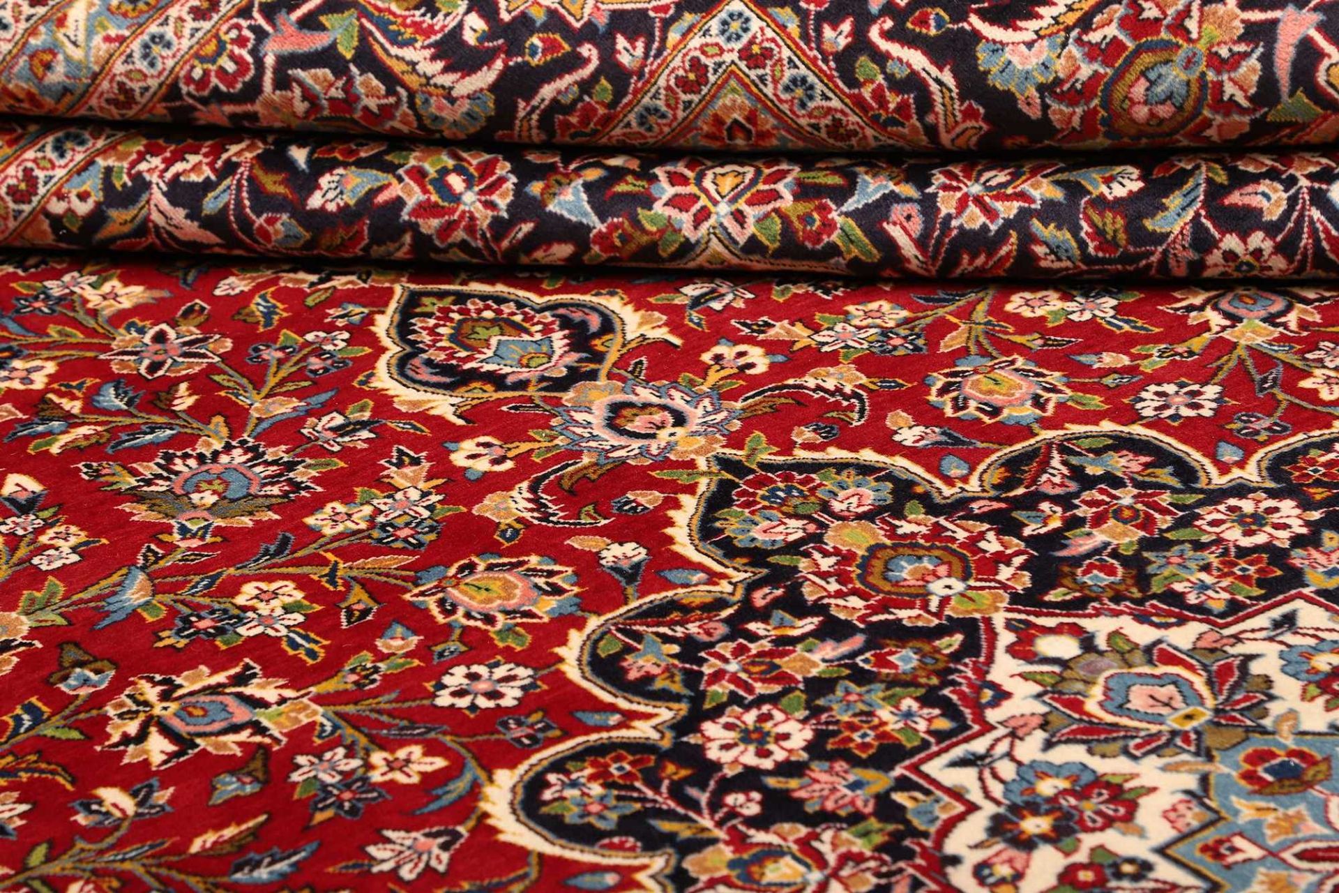 Handgeknüpfter Kashan Perserteppich, 307 × 426 cm, Wolle