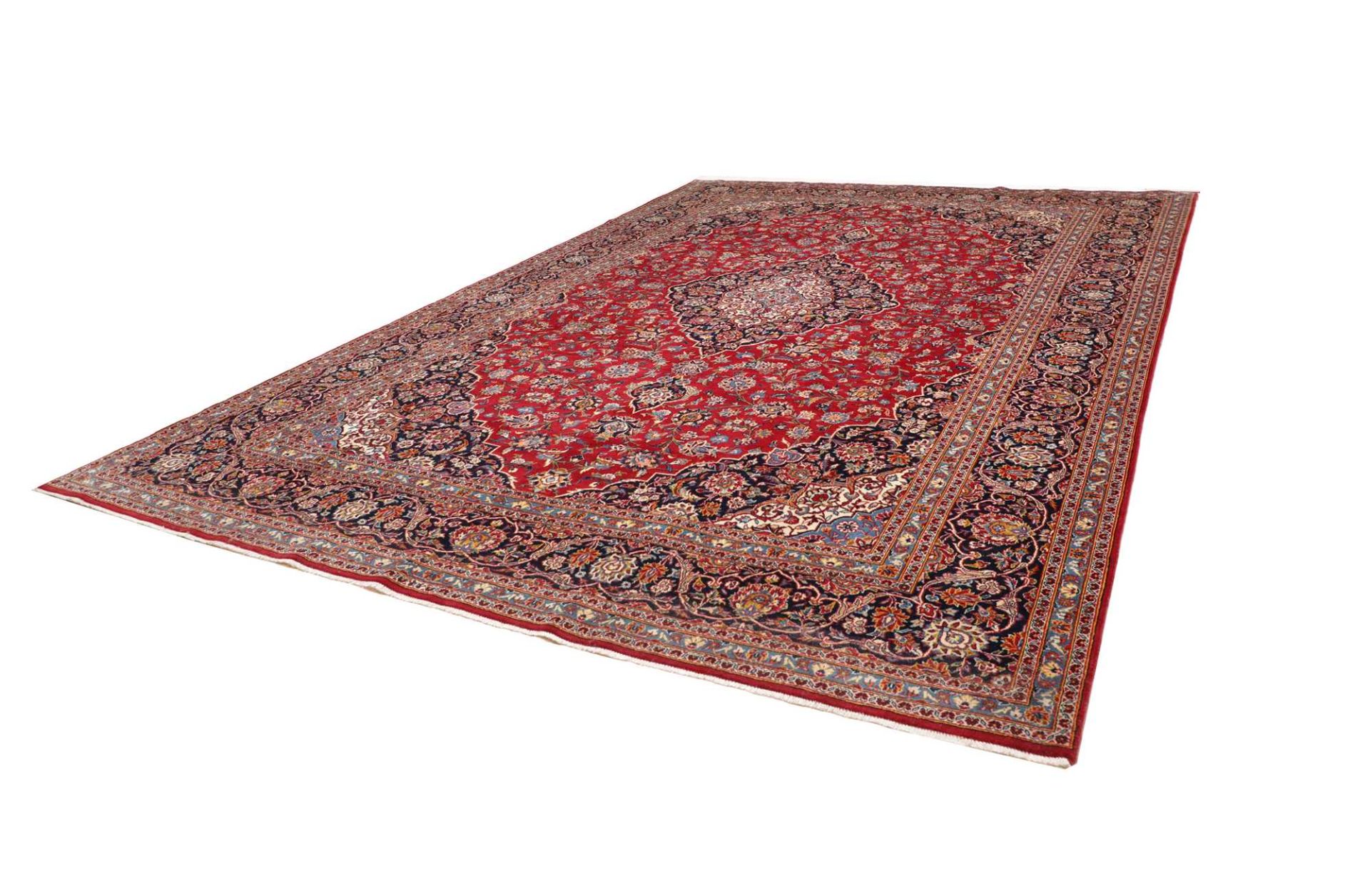 Handgeknüpfter Kashan Perserteppich, 304 × 439 cm, Wolle