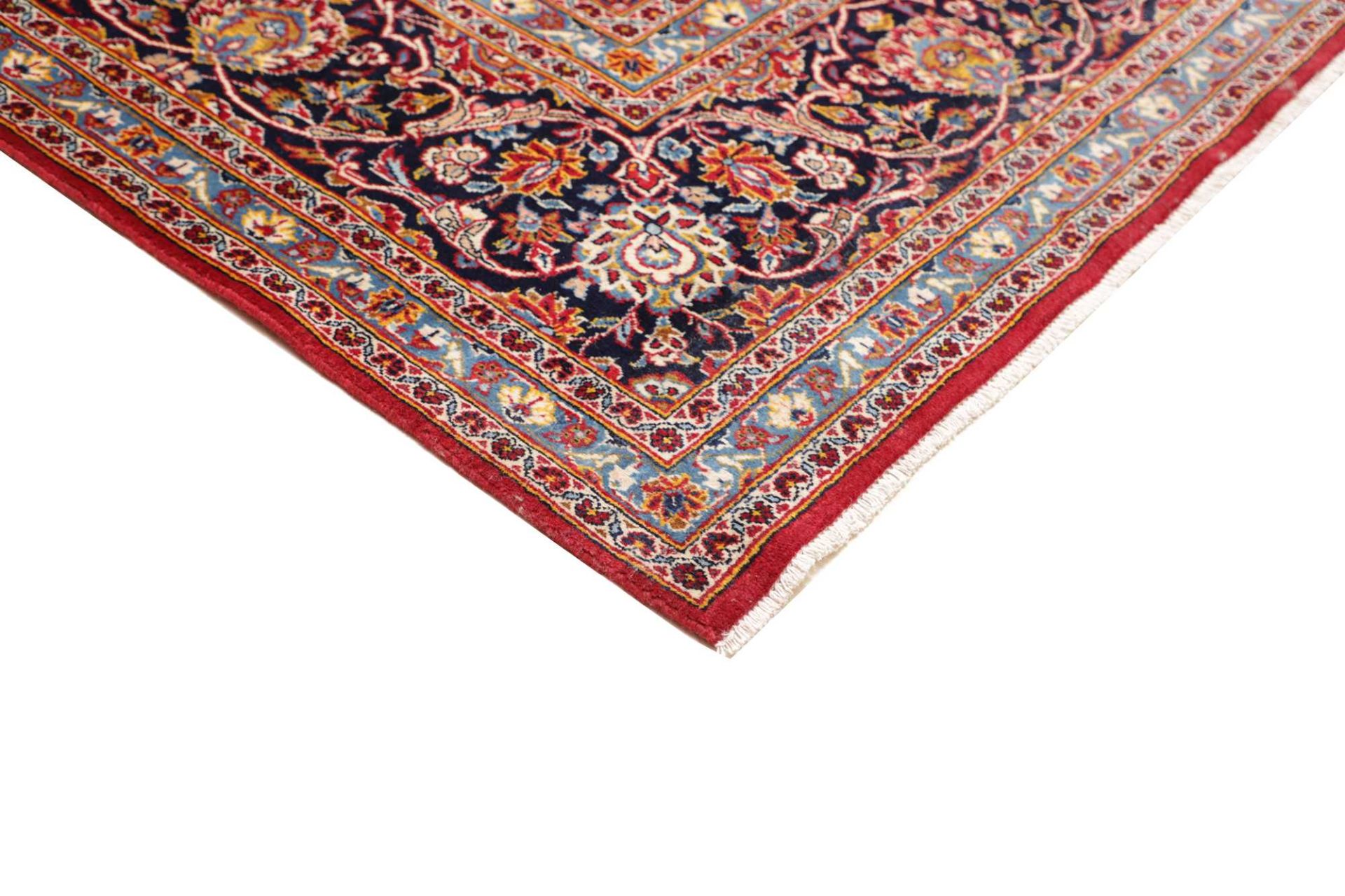 Handgeknüpfter Kashan Perserteppich, 304 × 439 cm, Wolle
