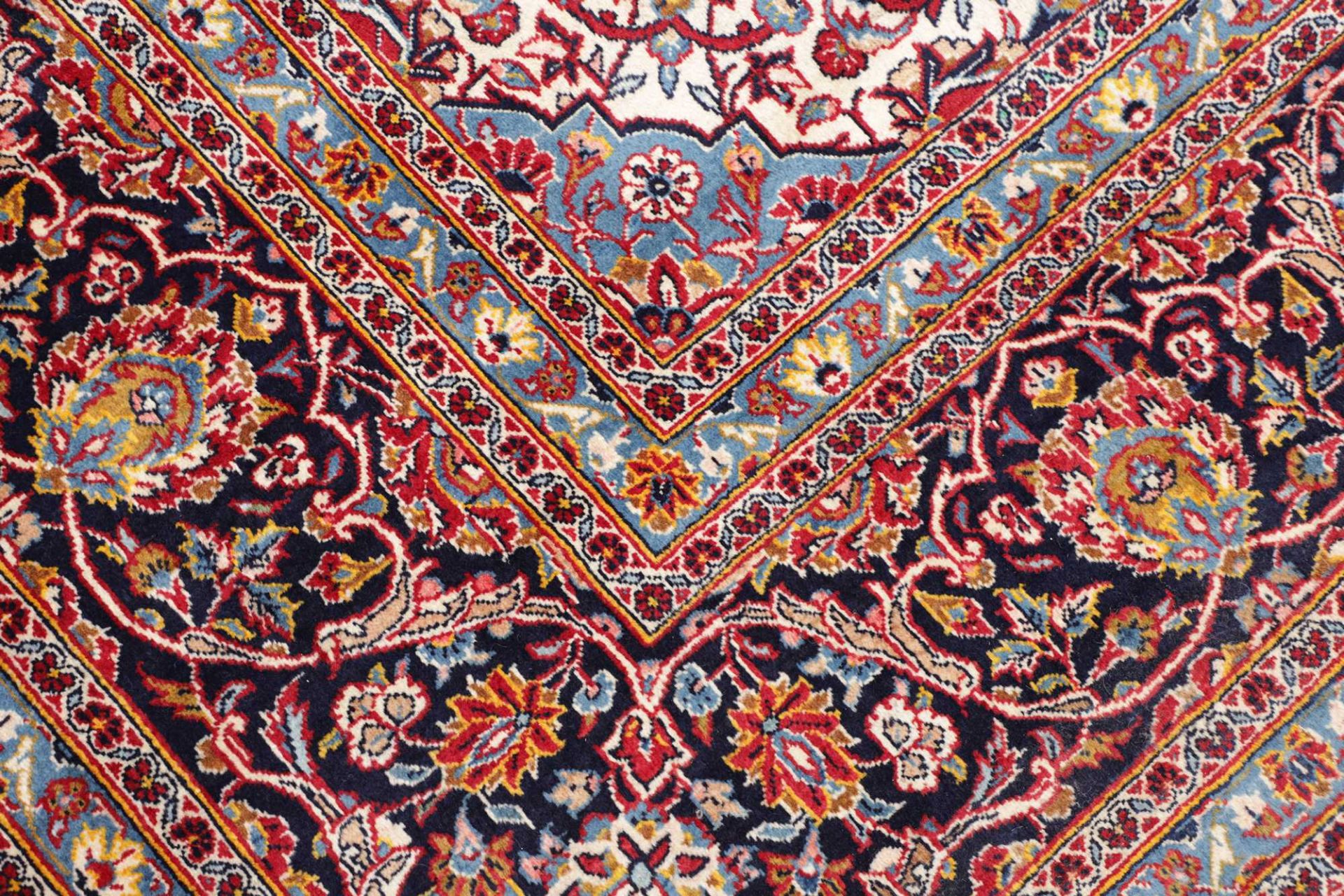 Handgeknüpfter Kashan Perserteppich, 304 × 439 cm, Wolle