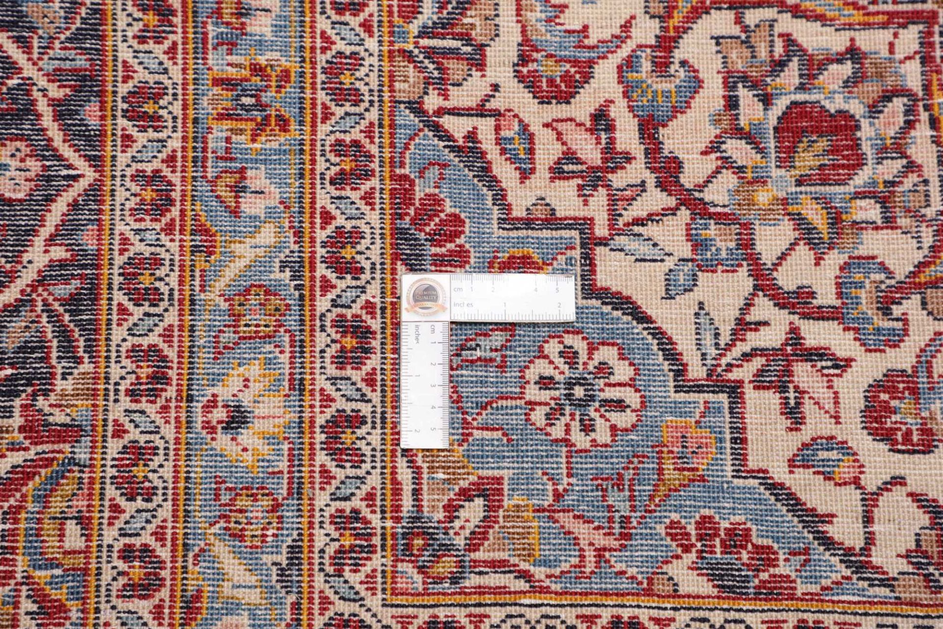 Handgeknüpfter Kashan Perserteppich, 304 × 439 cm, Wolle