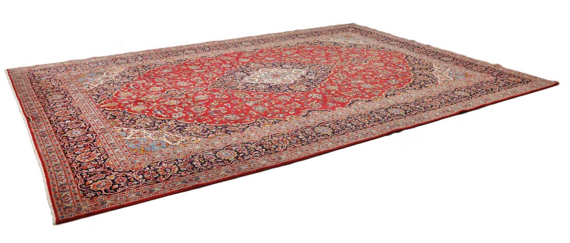 Handgeknüpfter Kashan Perserteppich, 306 × 429 cm, Wolle