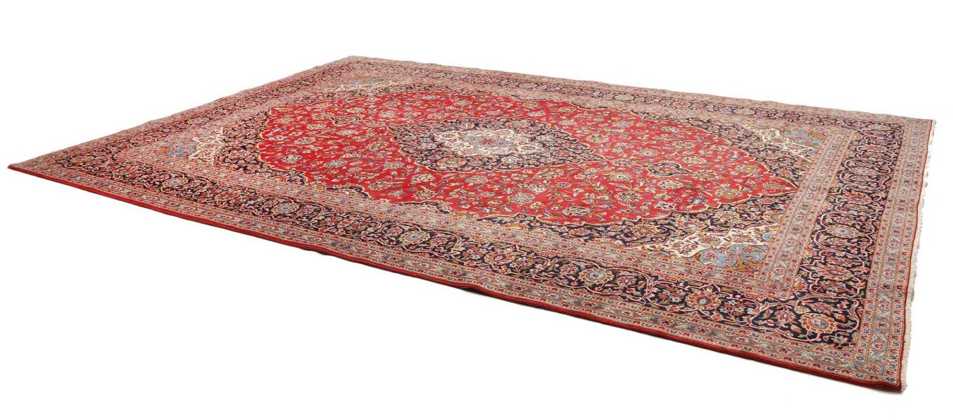 Handgeknüpfter Kashan Perserteppich, 306 × 429 cm, Wolle