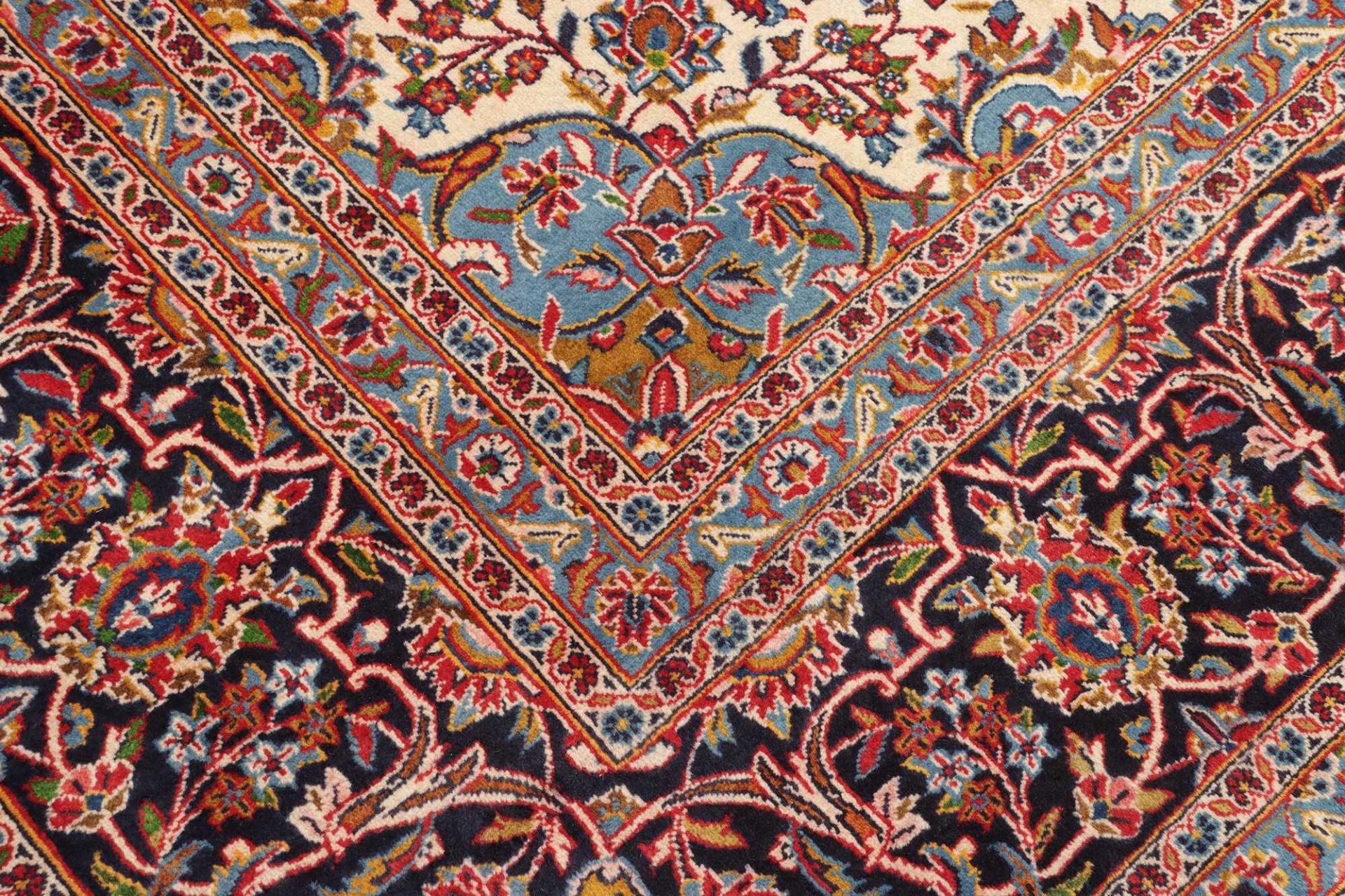 Handgeknüpfter Kashan Perserteppich, 306 × 429 cm, Wolle