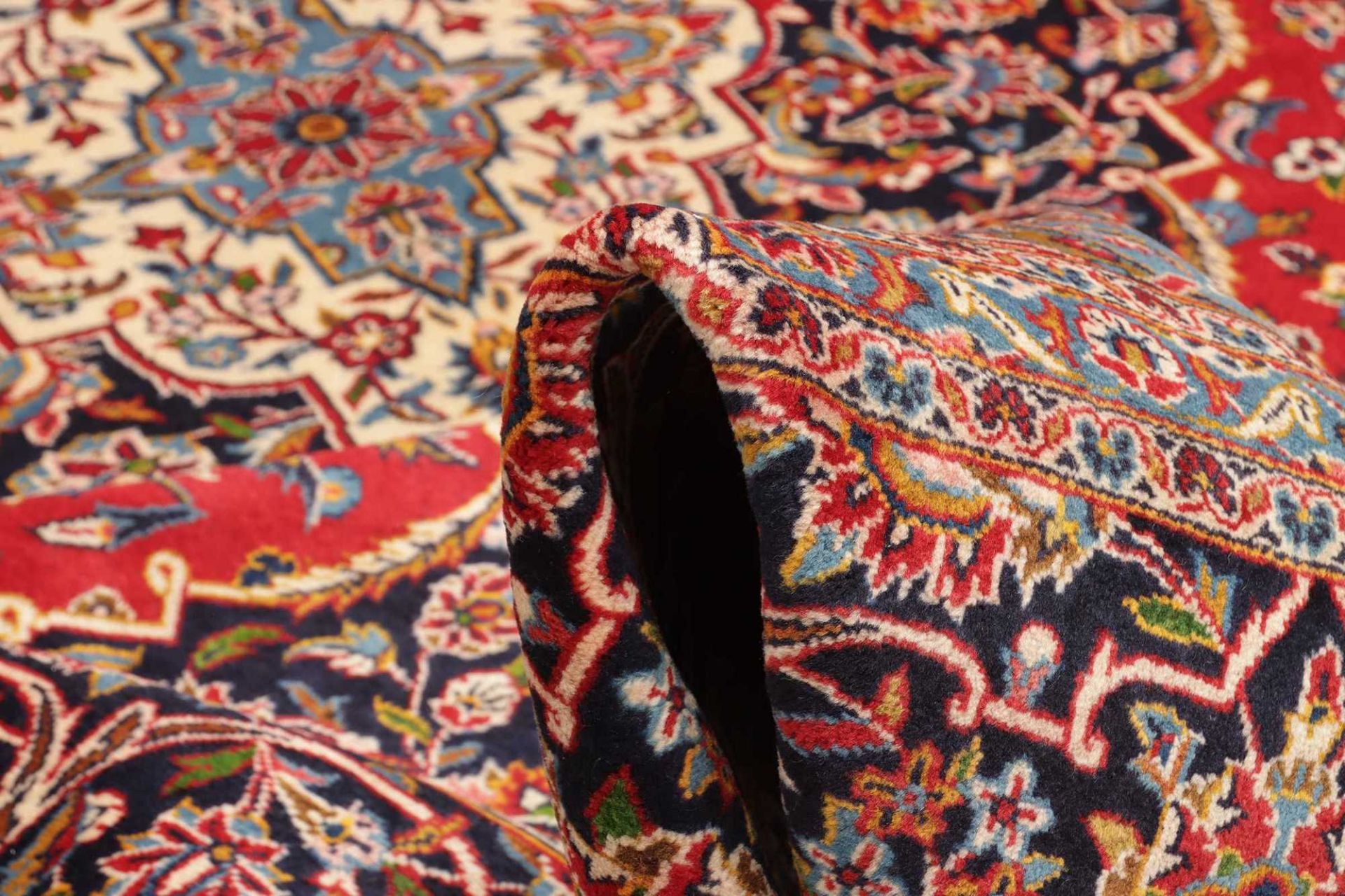 Handgeknüpfter Kashan Perserteppich, 306 × 429 cm, Wolle