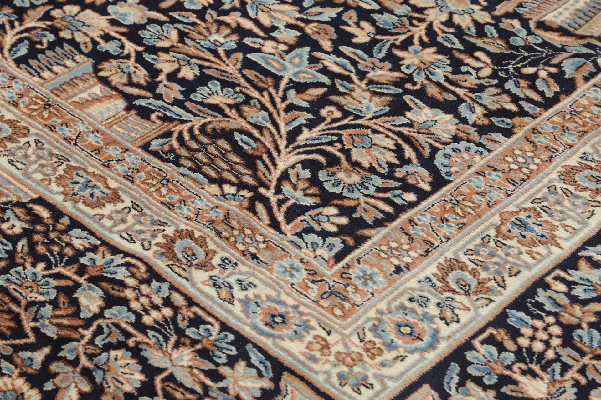 persischer-teppich-kirman-394-x-524-cm-schurwolle-handgeknupft-4 Kerman Perserteppich 394 × 524 cm aus Wolle, handgeknüpft
