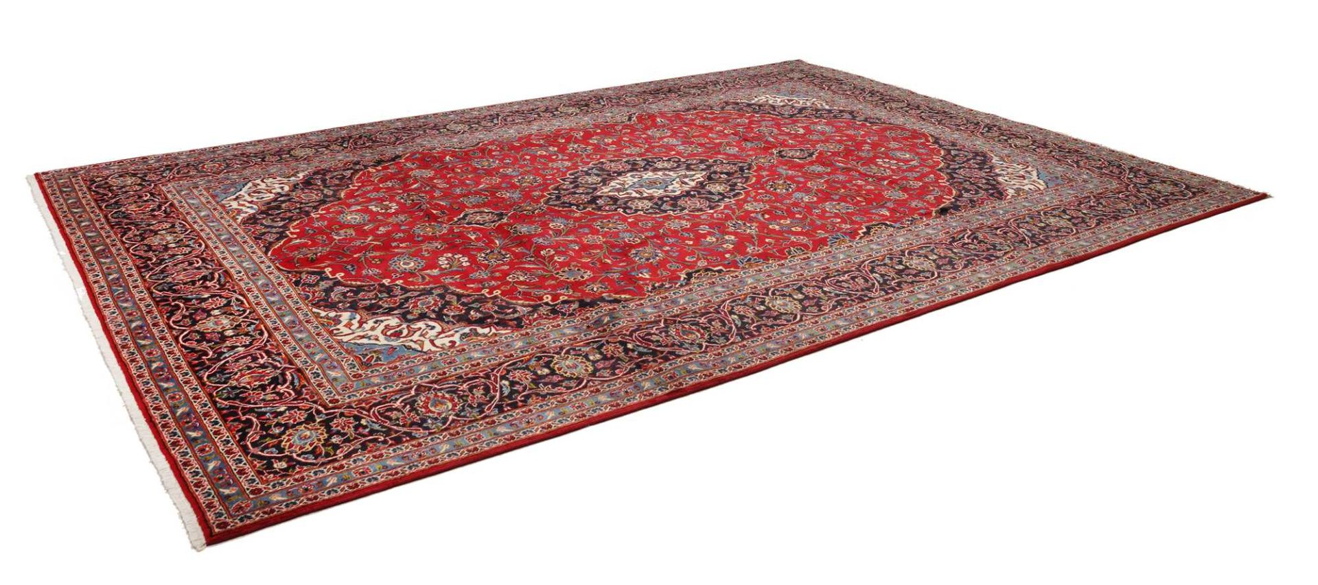Kashan Perserteppich 304 × 447 cm aus Wolle, handgeknüpft