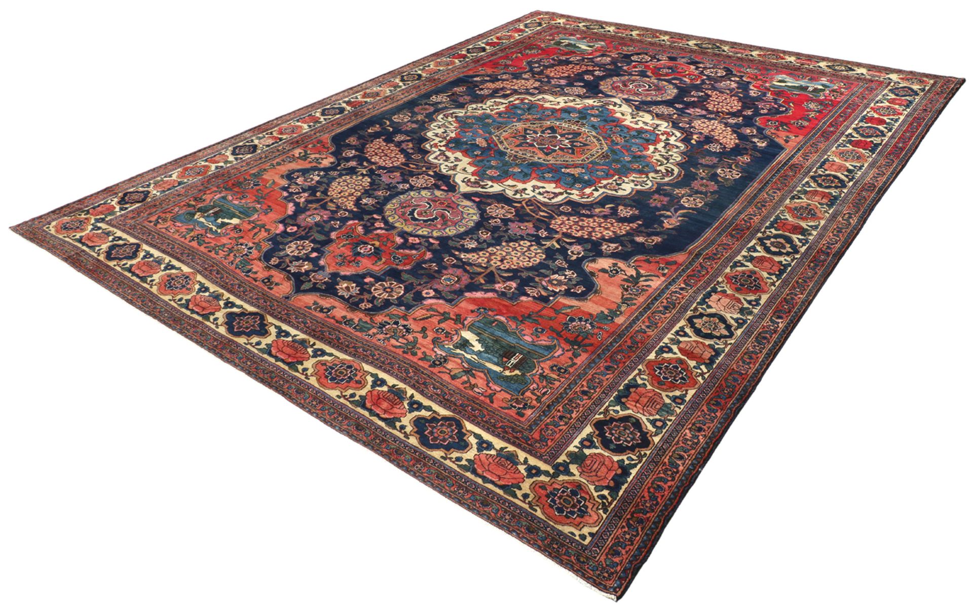 Antiker Bakhtiari Perserteppich, 425 × 523 cm, Wolle