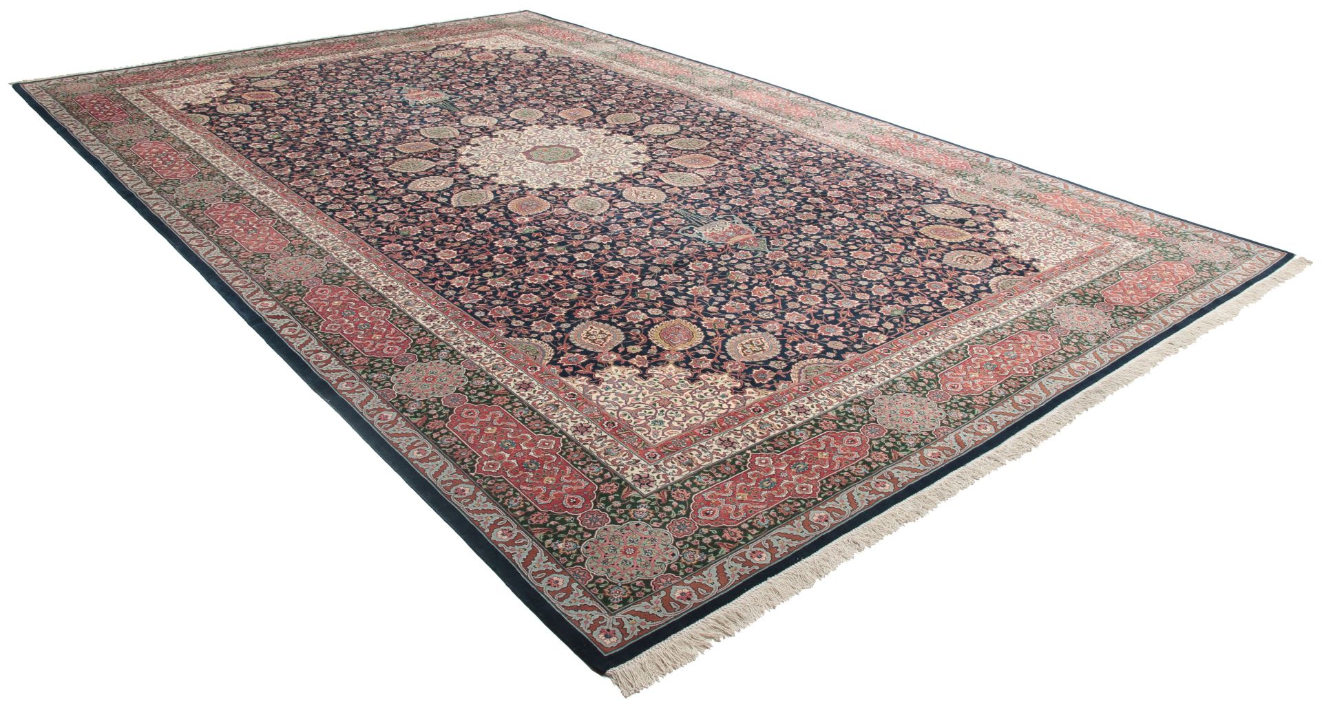 Täbriz Perserteppich 330 × 485 cm aus Wolle & Seide, handgeknüpft
