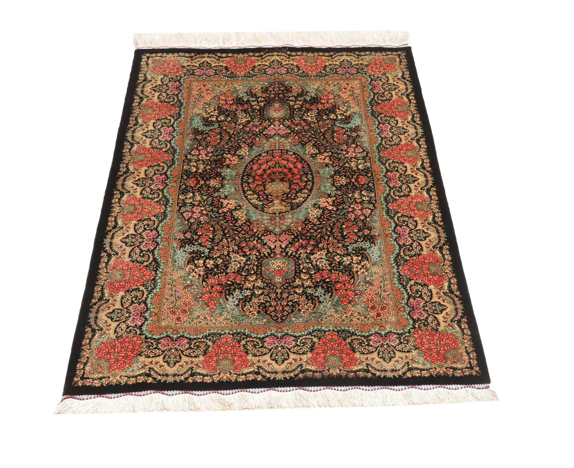 perserteppich-ghom-81-x-119-cm-seide-handgeknupft-edel-3 Ghom Perserteppich 81 × 119 cm aus Seide, handgeknüpft