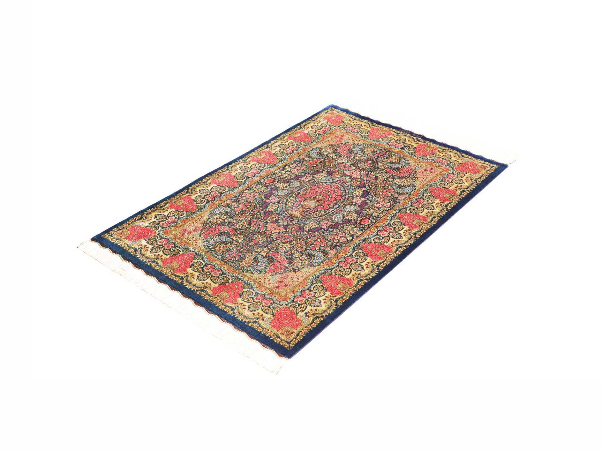 perserteppich-ghom-82-x-119-cm-seide-handgeknupft-edel-1 Handgeknüpfter Ghom Perserteppich 82 × 119 cm