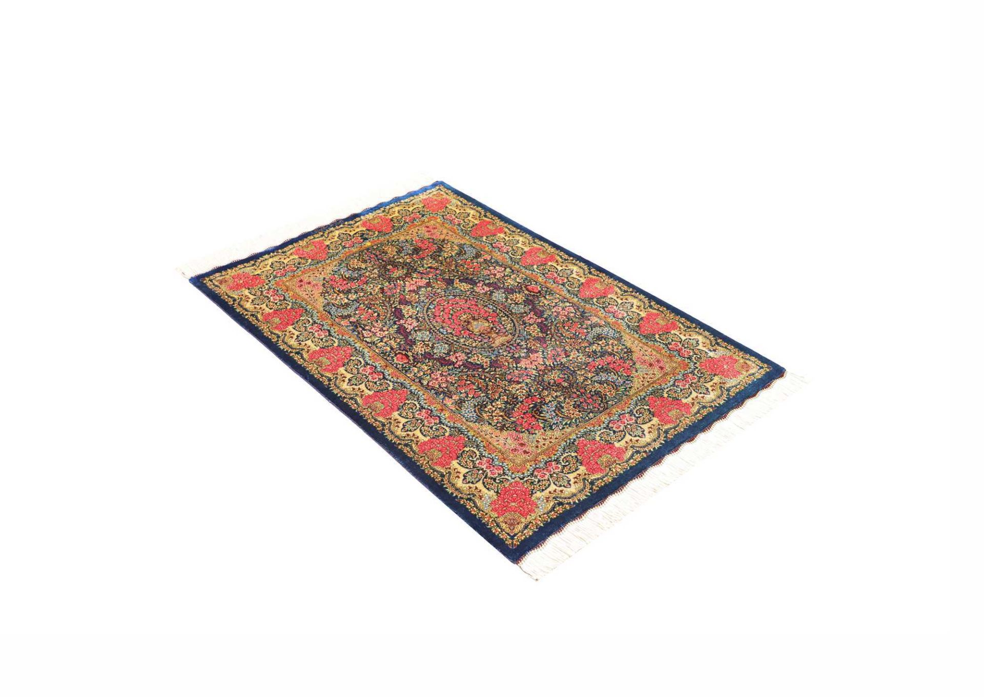 perserteppich-ghom-82-x-119-cm-seide-handgeknupft-edel-2 Handgeknüpfter Ghom Perserteppich 82 × 119 cm
