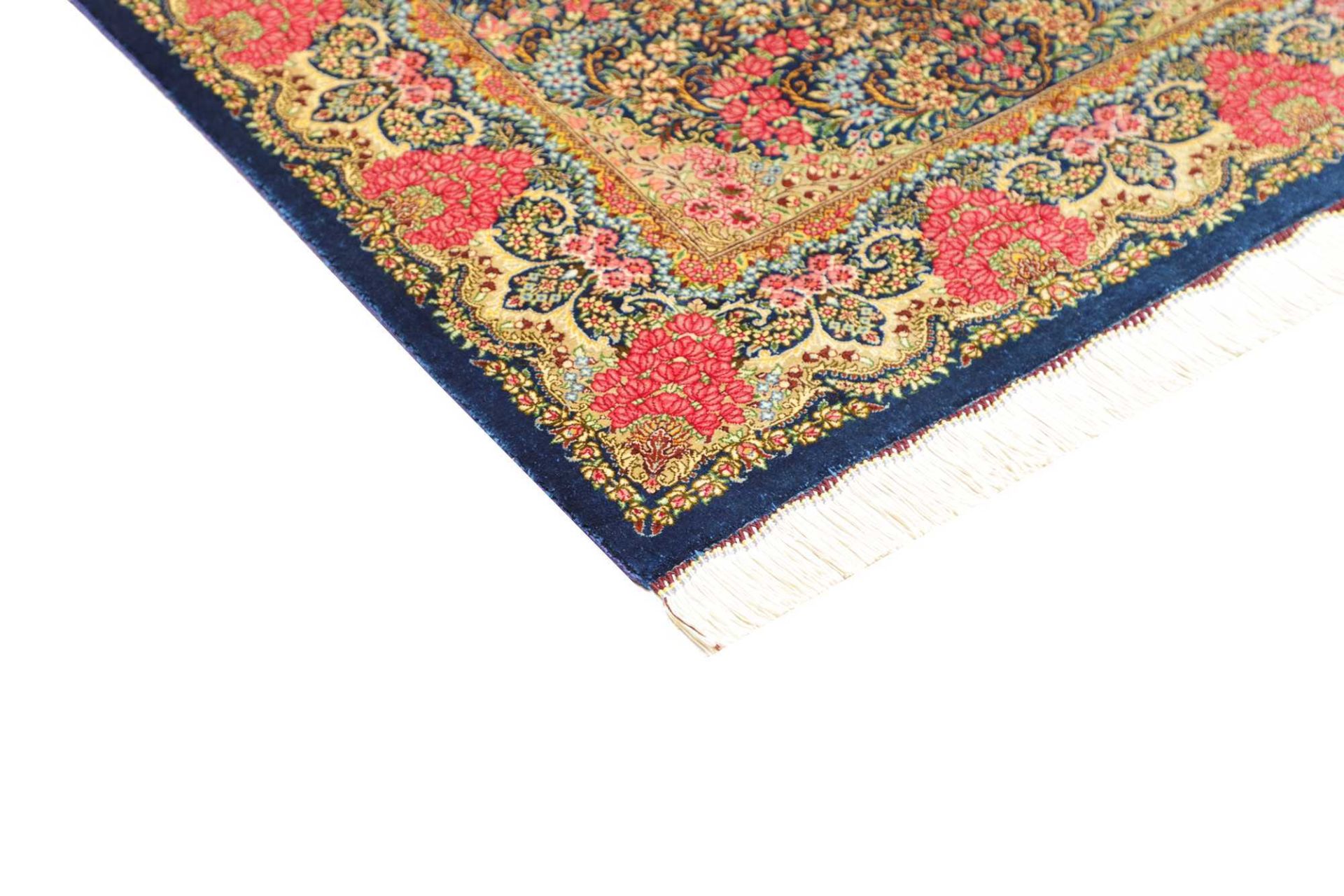 perserteppich-ghom-82-x-119-cm-seide-handgeknupft-edel-4 Handgeknüpfter Ghom Perserteppich 82 × 119 cm