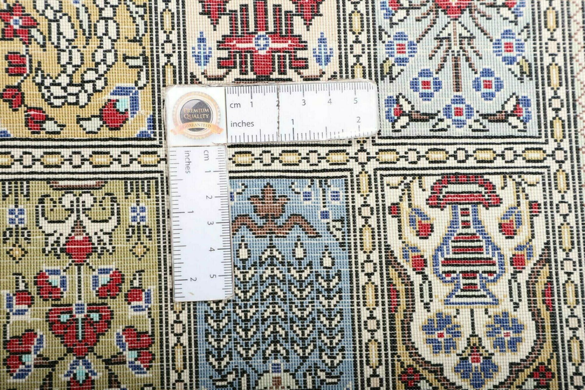 perserteppich-ghom-61-x-87-cm-seide-handgeknupft-edel-10 Ghom Perserteppich aus Iran, 61 × 87 cm