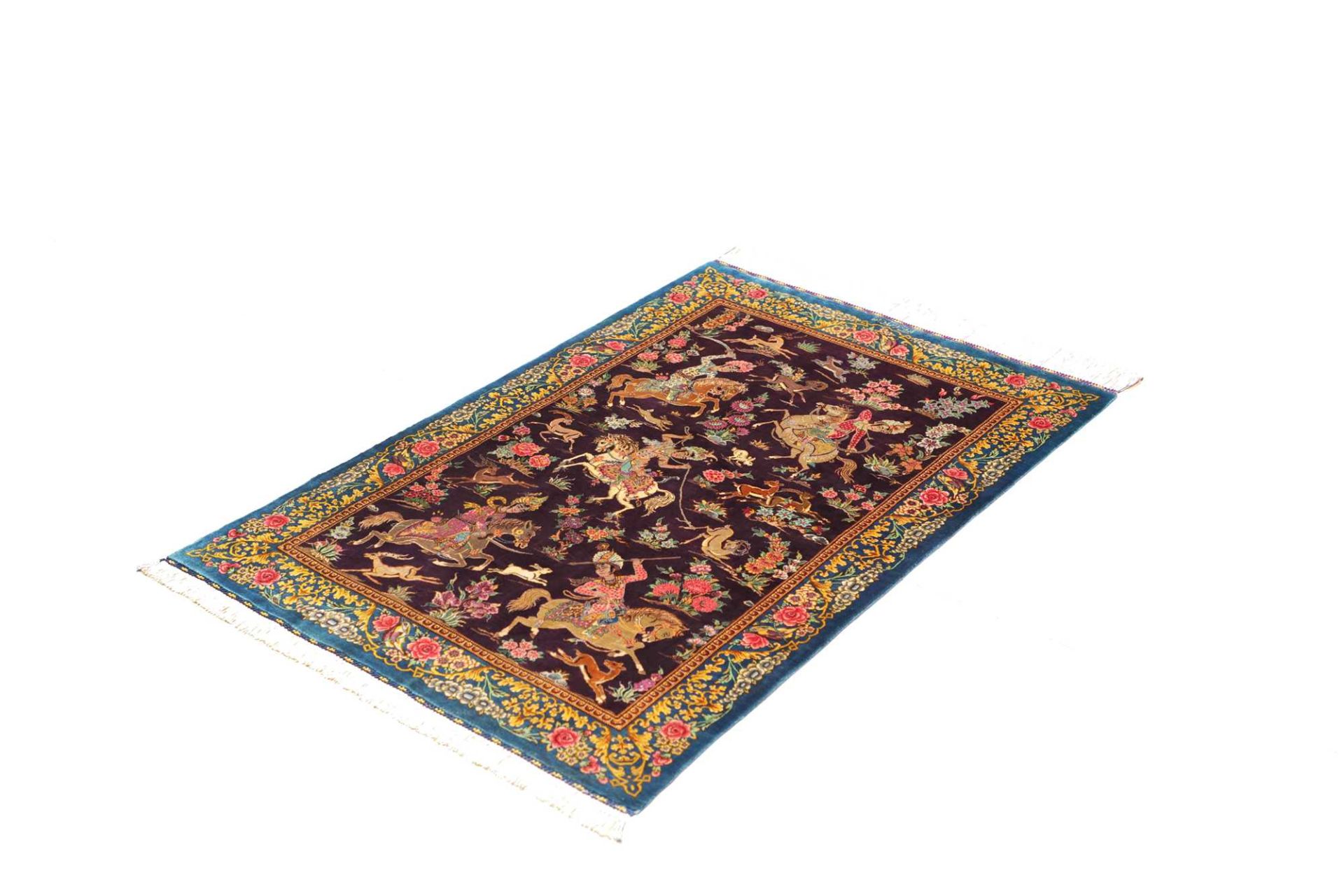 Handgeknüpfter Ghom Perserteppich 79 × 119 cm