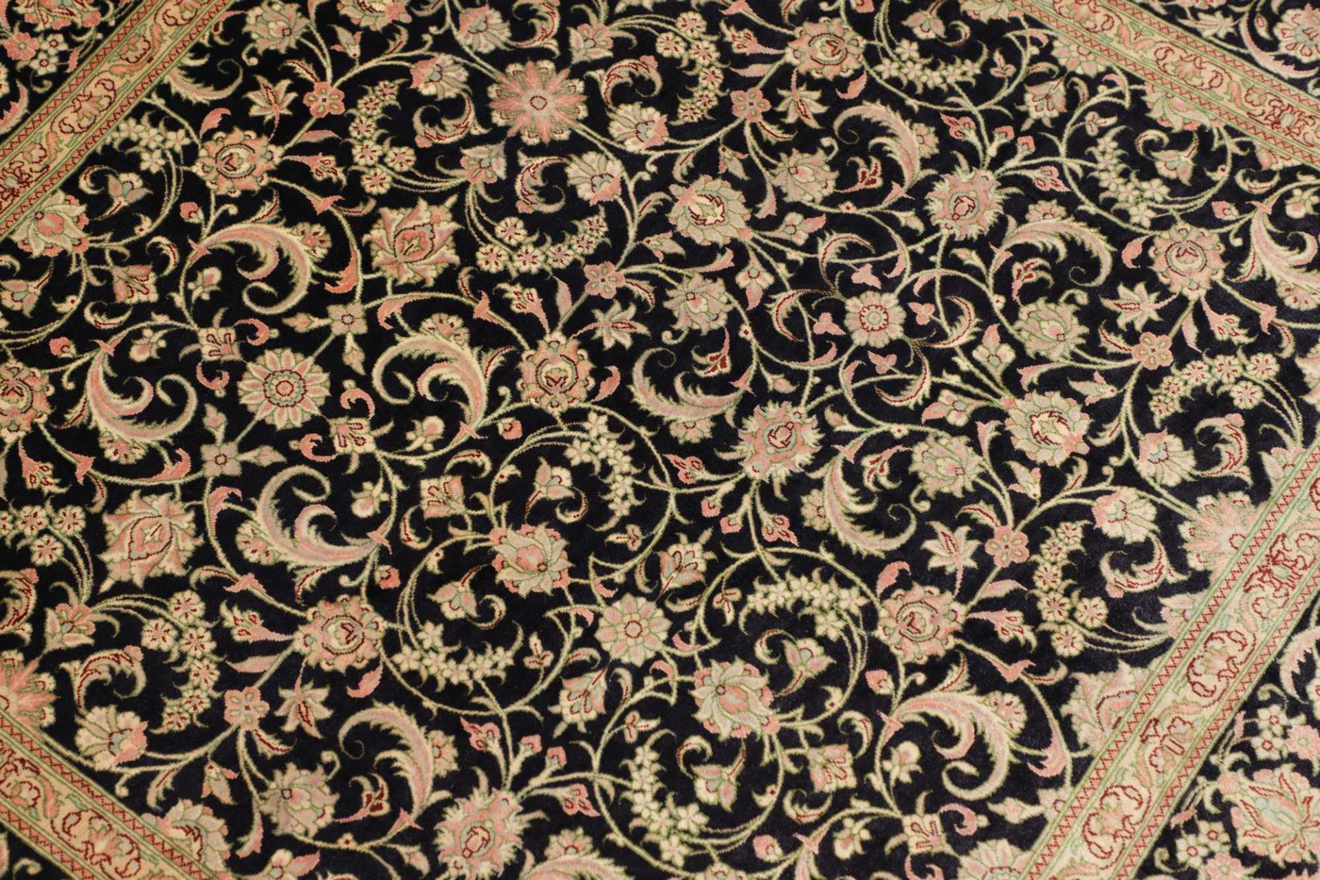 Handgeknüpfter Ghom Perserteppich 101 × 99 cm