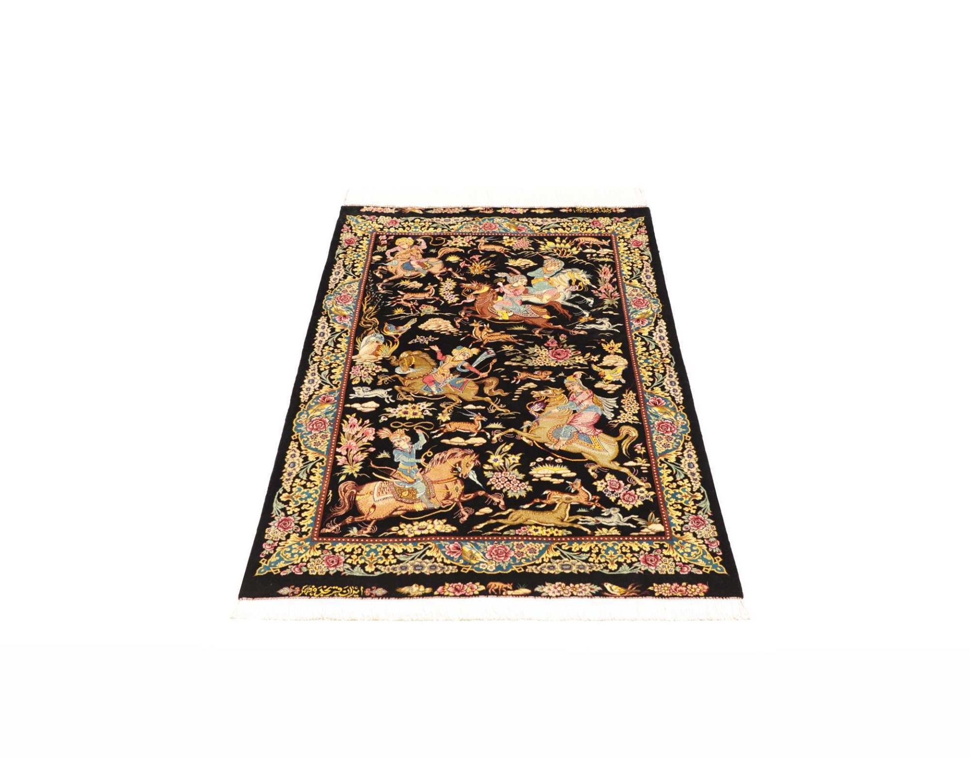 Handgeknüpfter Ghom Perserteppich 82 × 123 cm