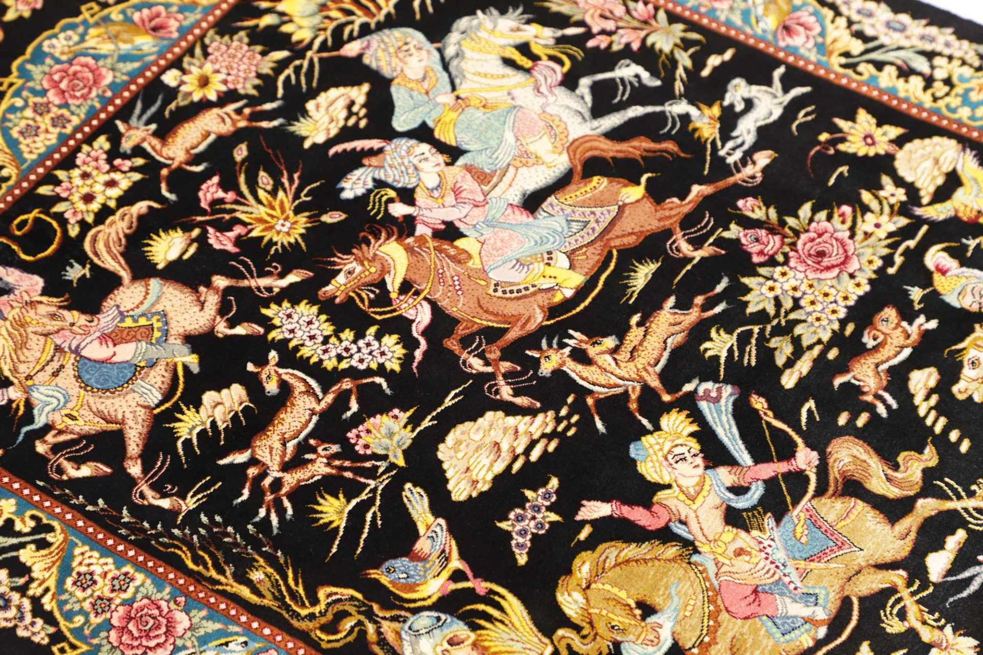 Handgeknüpfter Ghom Perserteppich 82 × 123 cm