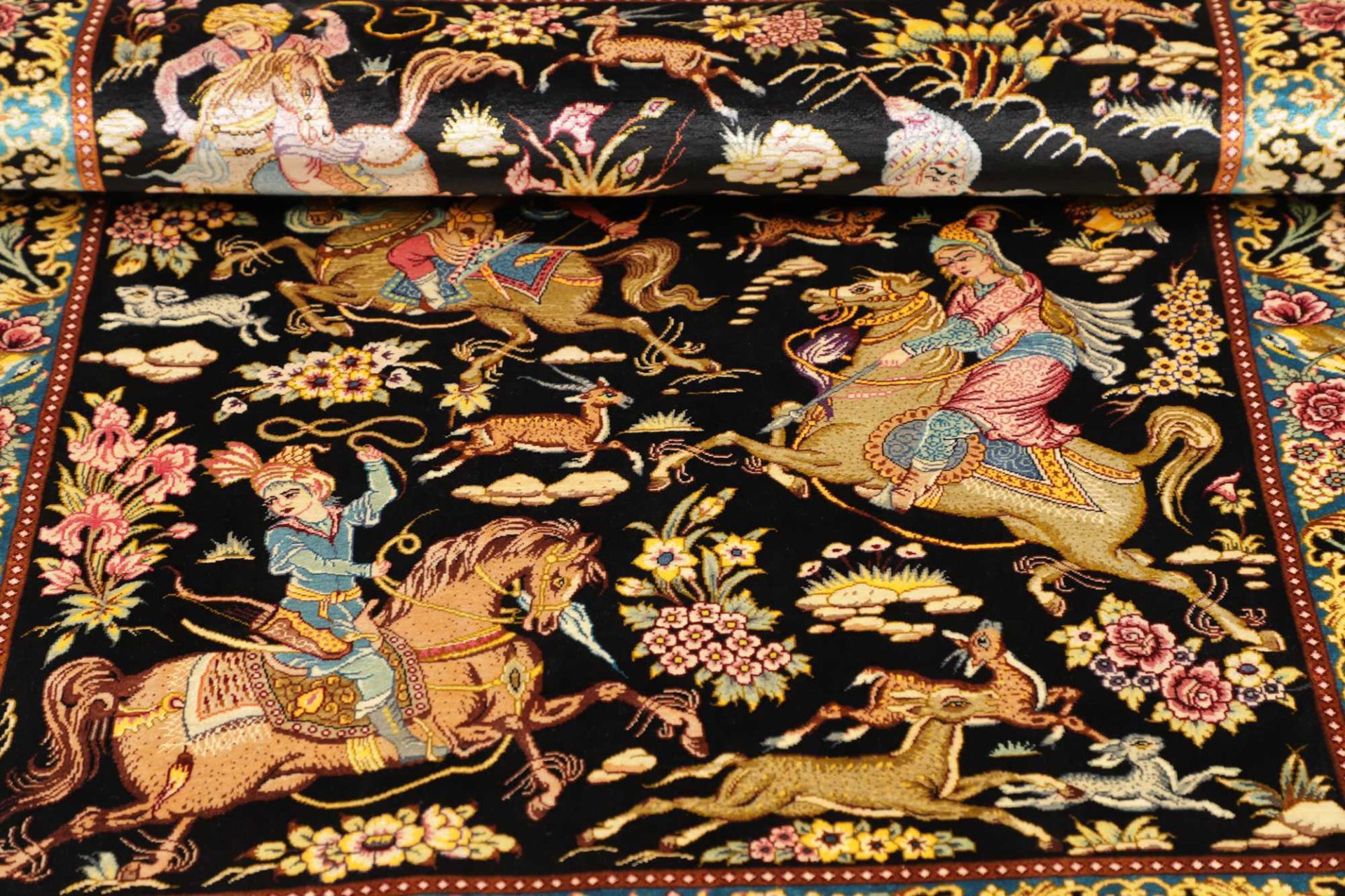 Handgeknüpfter Ghom Perserteppich 82 × 123 cm
