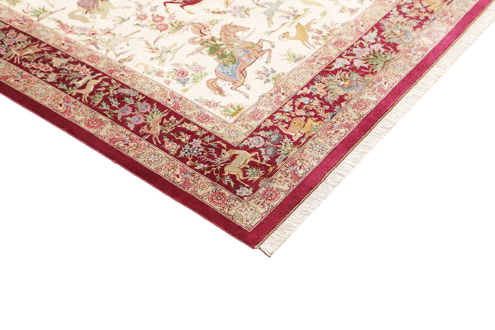 Ghom Perserteppich aus Iran, 134 × 207 cm