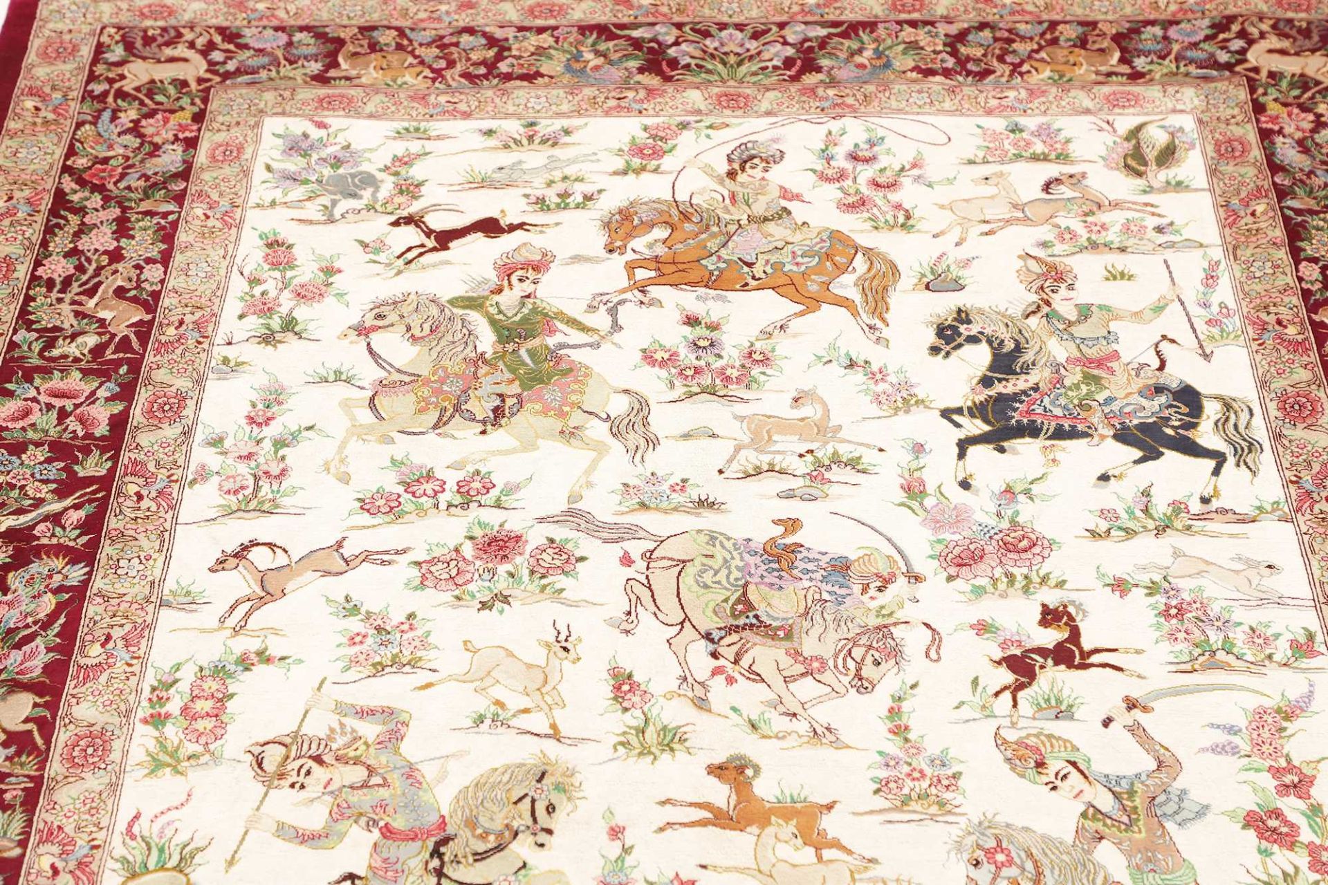 Ghom Perserteppich aus Iran, 134 × 207 cm