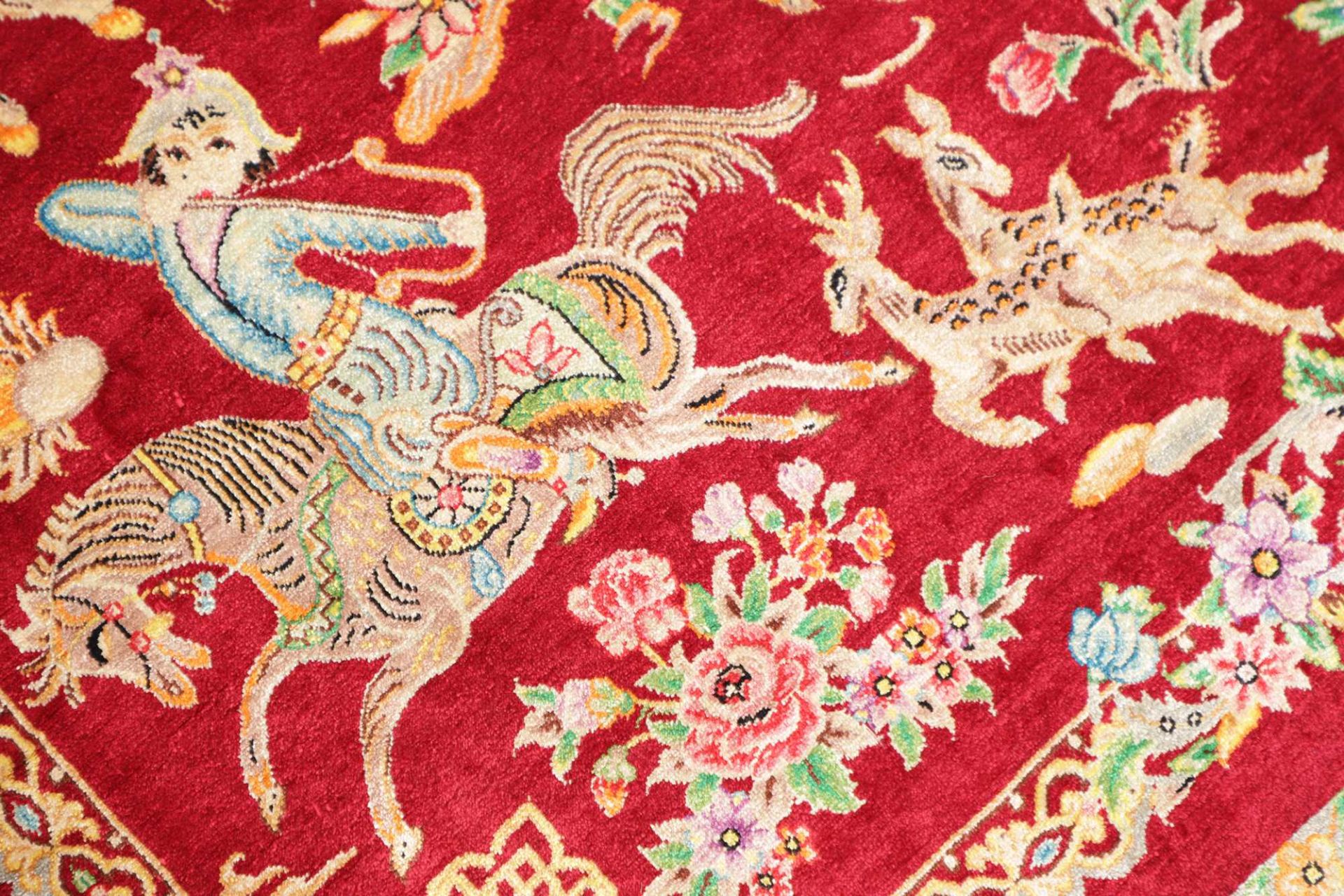 Ghom Perserteppich aus Iran, 61 × 94 cm
