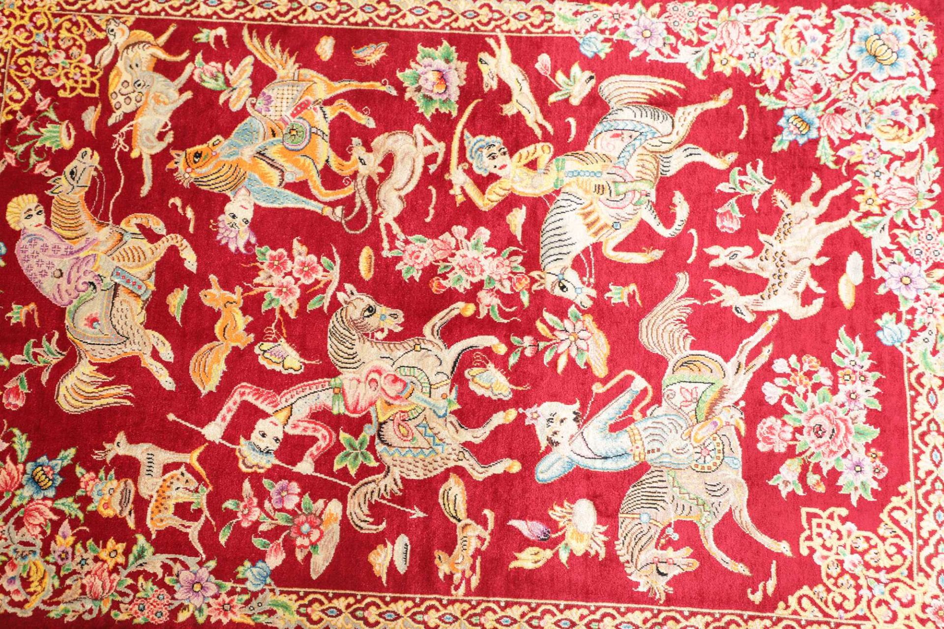 Ghom Perserteppich aus Iran, 61 × 94 cm