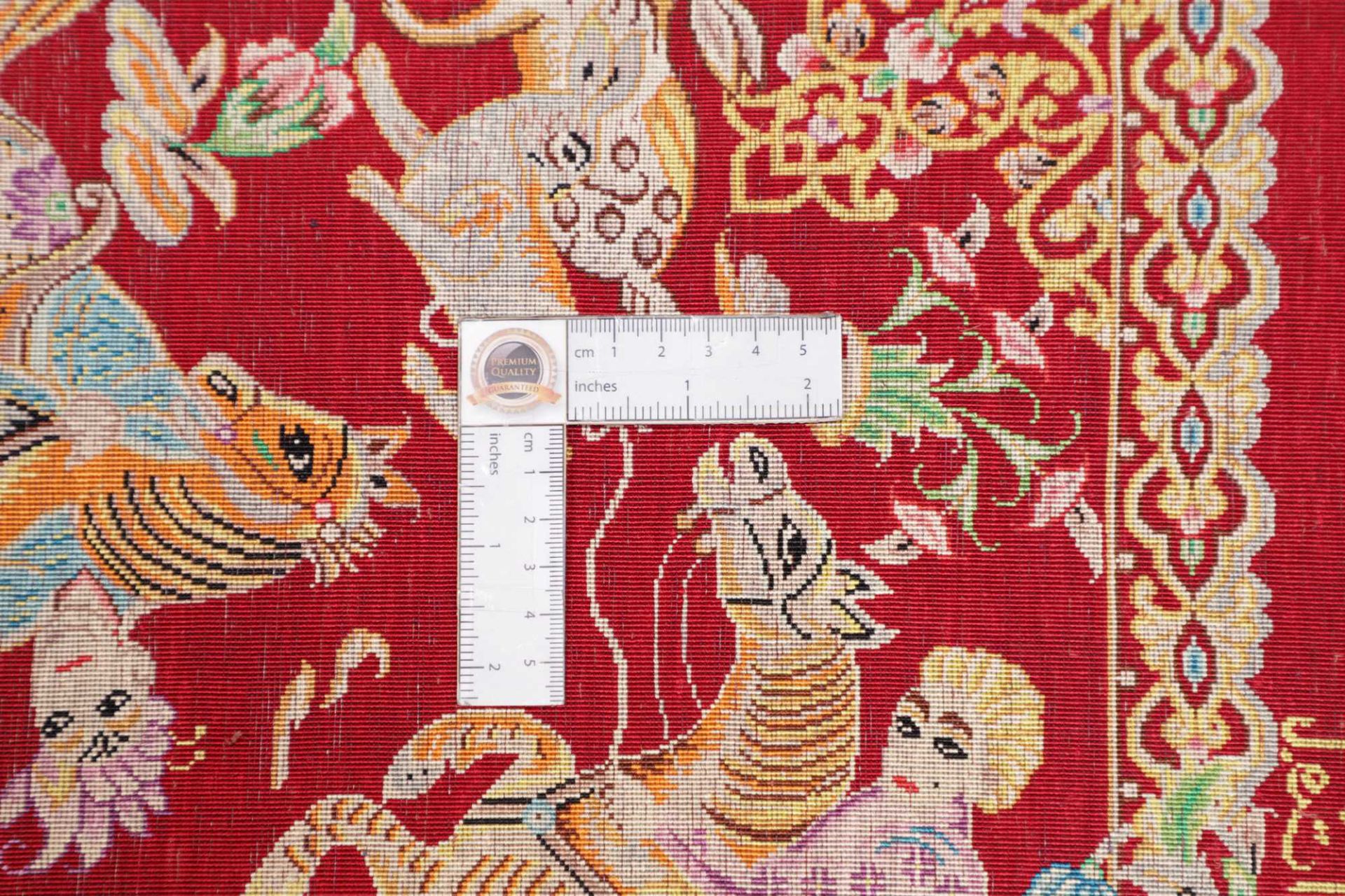 Ghom Perserteppich aus Iran, 61 × 94 cm