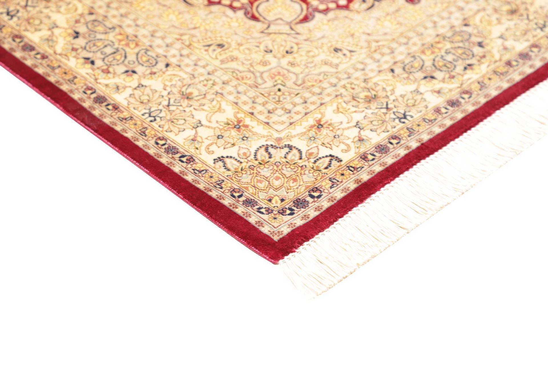 Ghom Perserteppich aus Iran, 98 × 148 cm