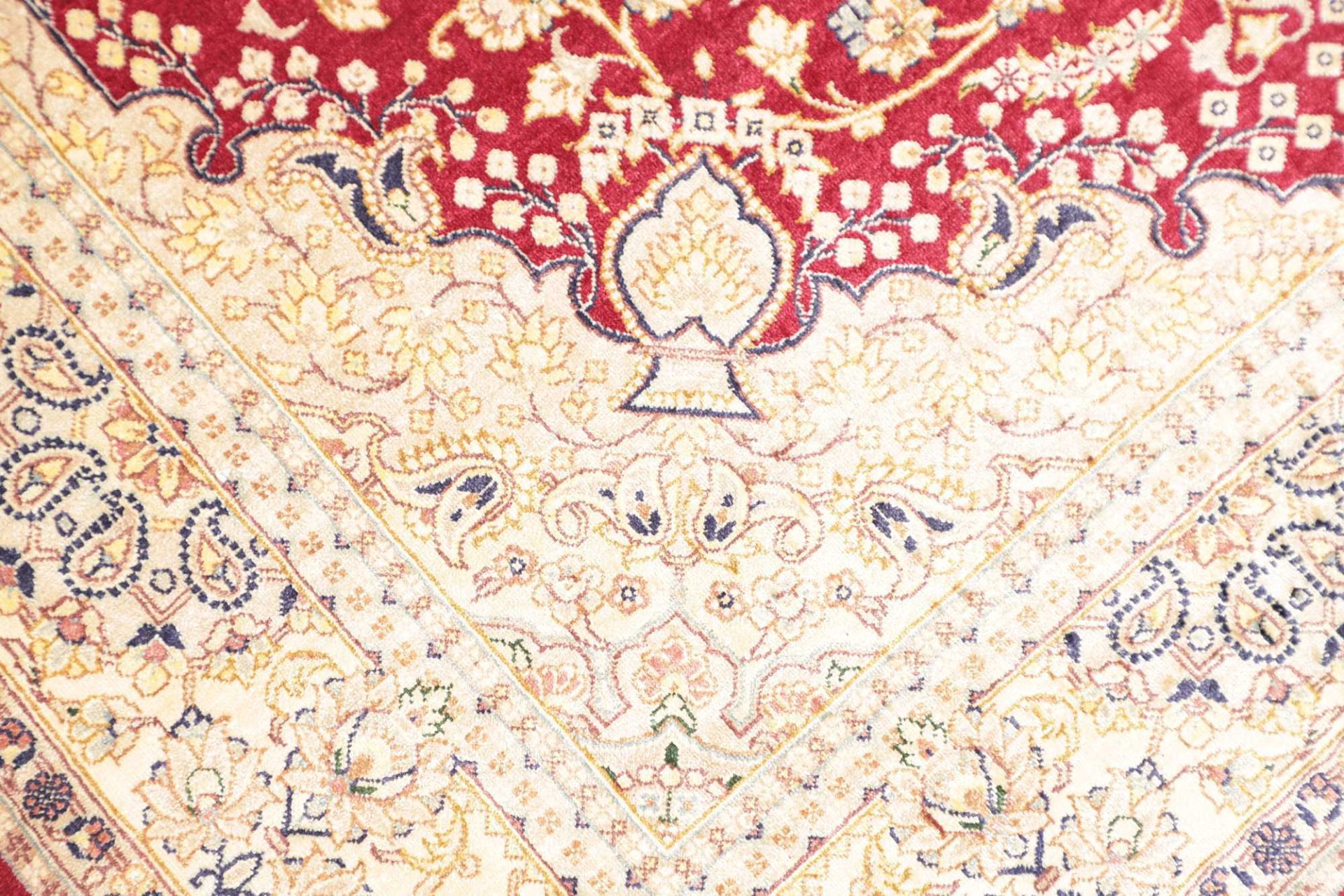 Ghom Perserteppich aus Iran, 98 × 148 cm