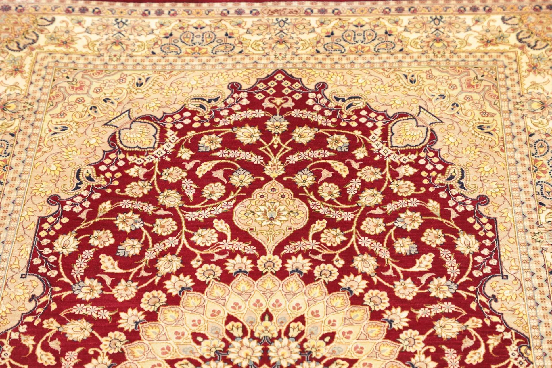 Ghom Perserteppich aus Iran, 98 × 148 cm