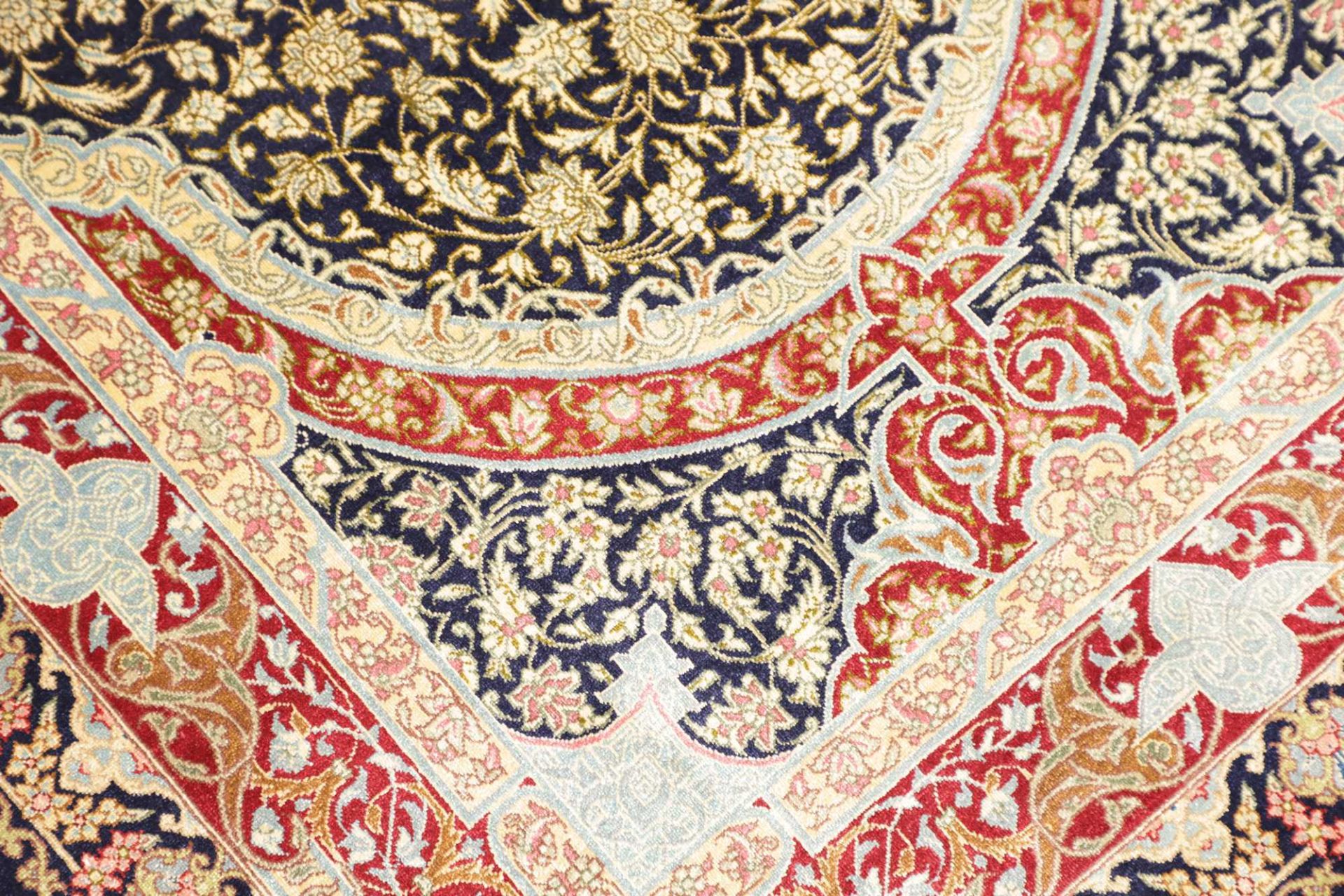 Ghom Perserteppich aus Iran, 81 × 117 cm