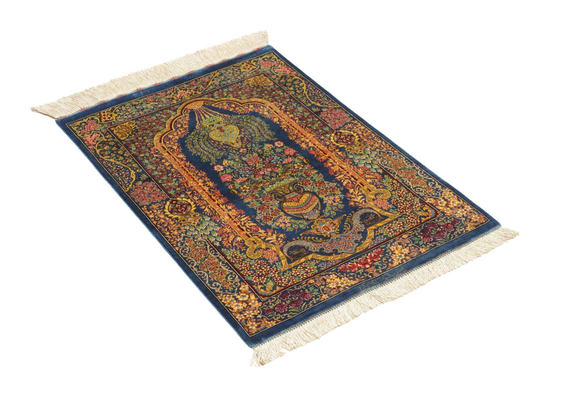 Handgeknüpfter Ghom Perserteppich 60 × 89 cm