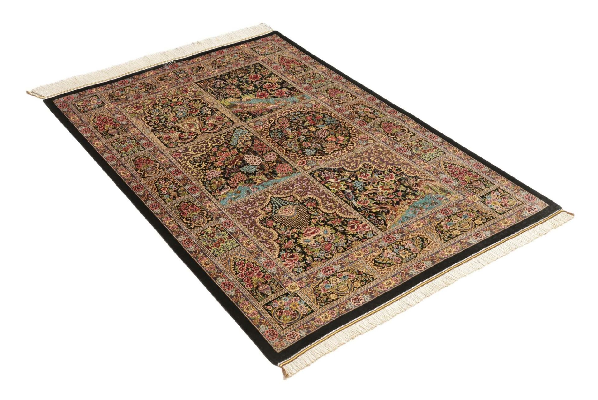 Ghom Perserteppich aus Iran, 101 × 148 cm