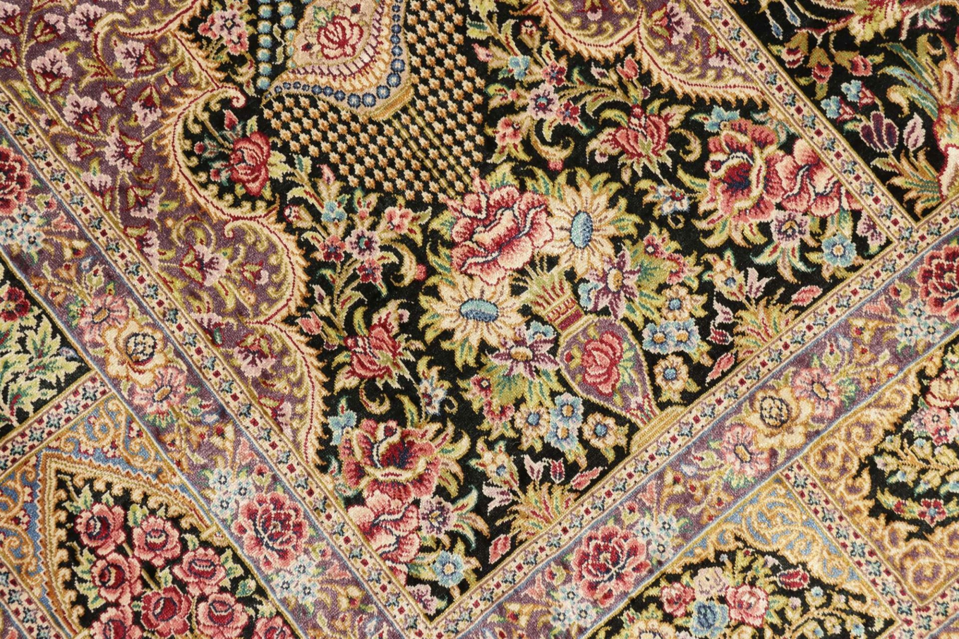 Ghom Perserteppich aus Iran, 101 × 148 cm