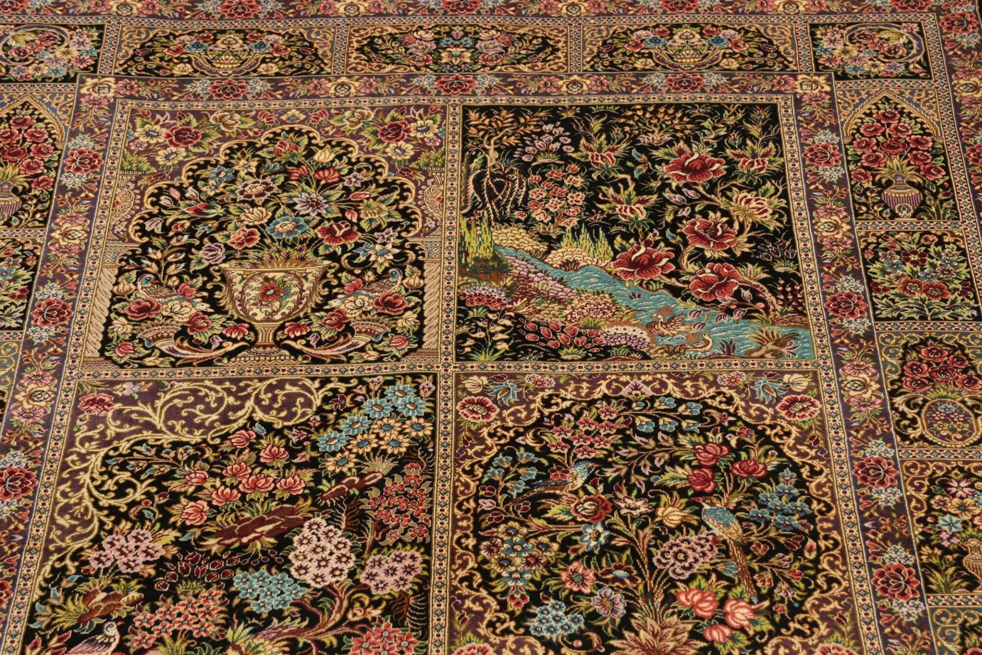 Ghom Perserteppich aus Iran, 101 × 148 cm