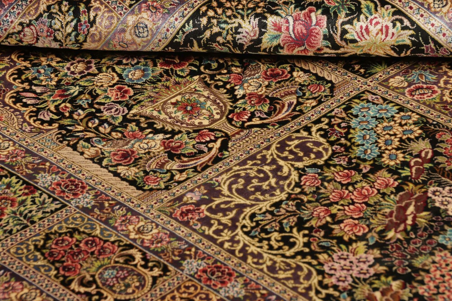 Ghom Perserteppich aus Iran, 101 × 148 cm