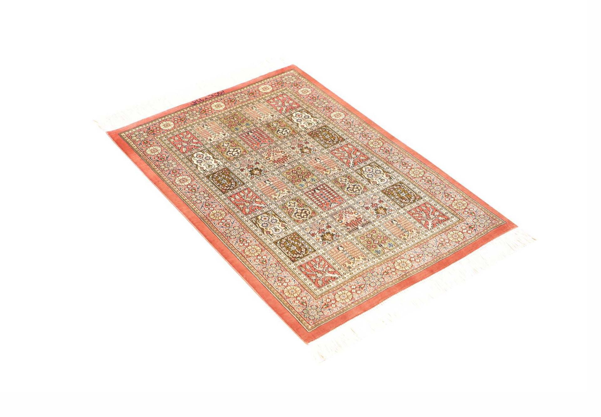Ghom Perserteppich aus Iran, 61 × 85 cm