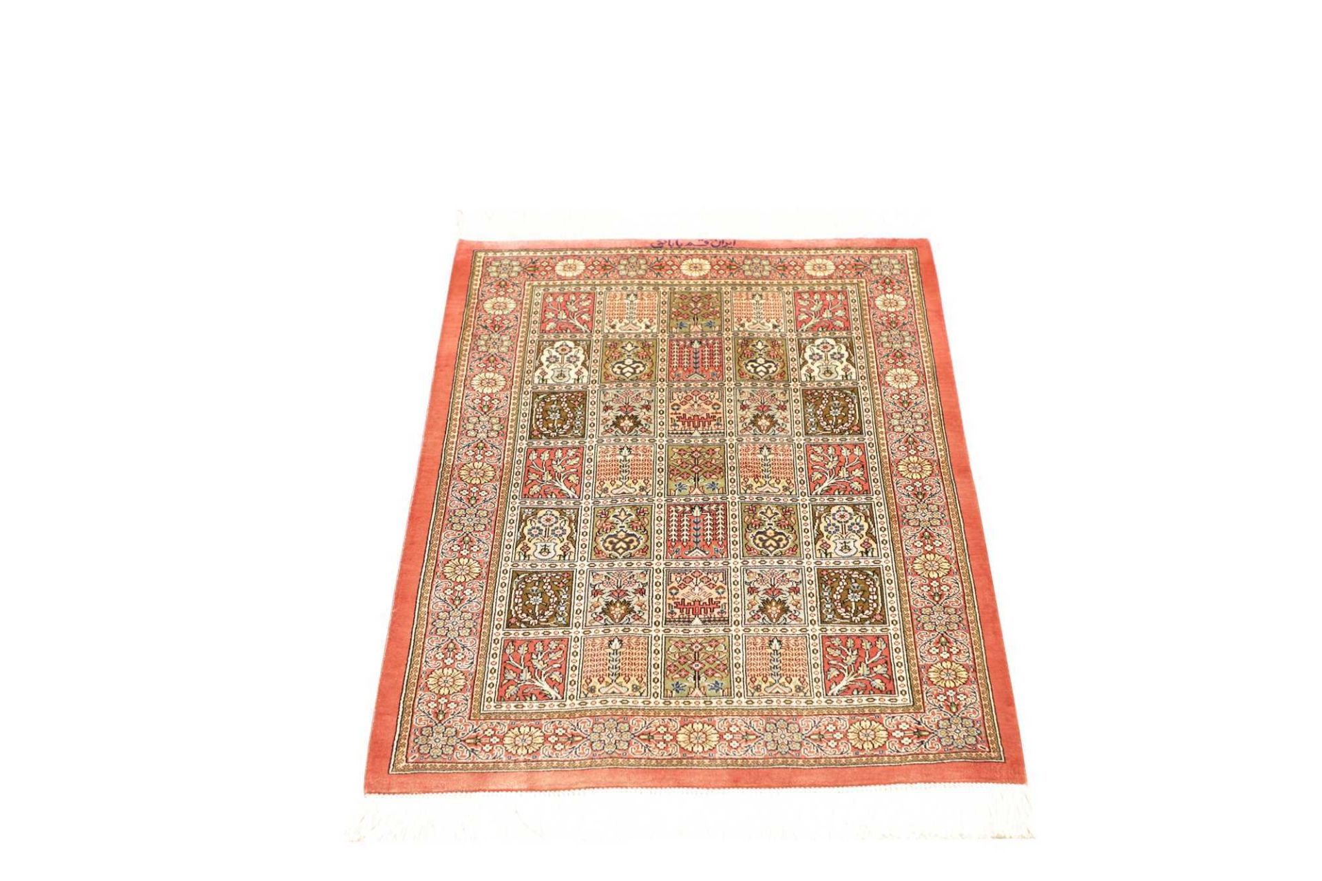 Ghom Perserteppich aus Iran, 61 × 85 cm